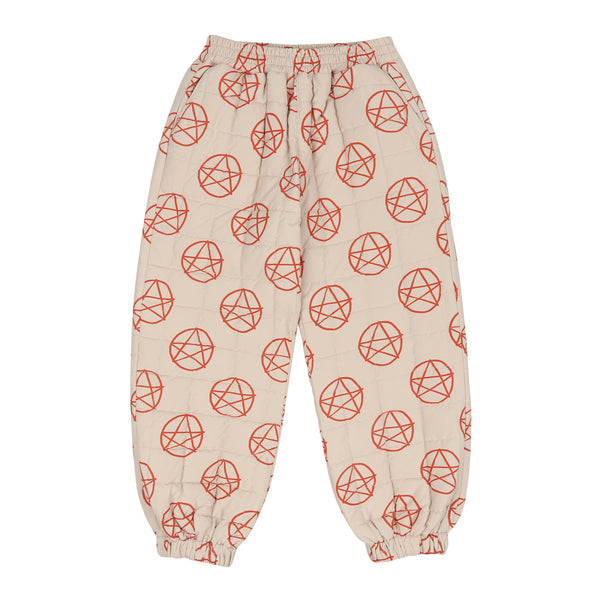 Boys & Girls Beige Printed Cotton Trousers