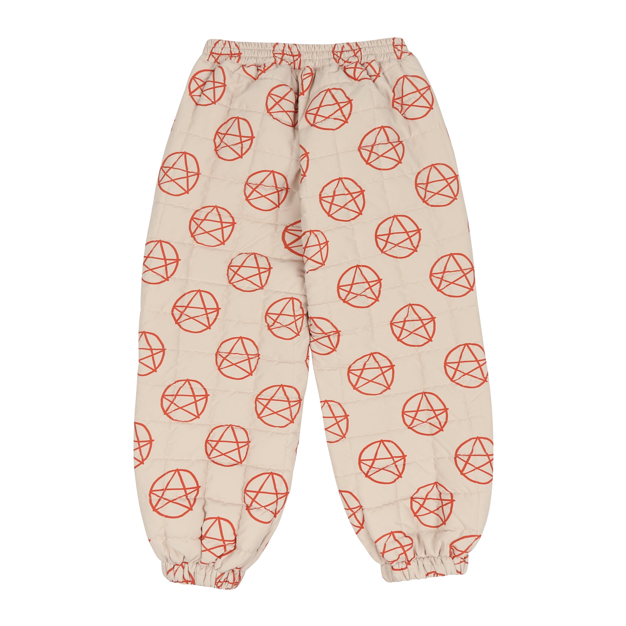 Boys & Girls Beige Printed Cotton Trousers