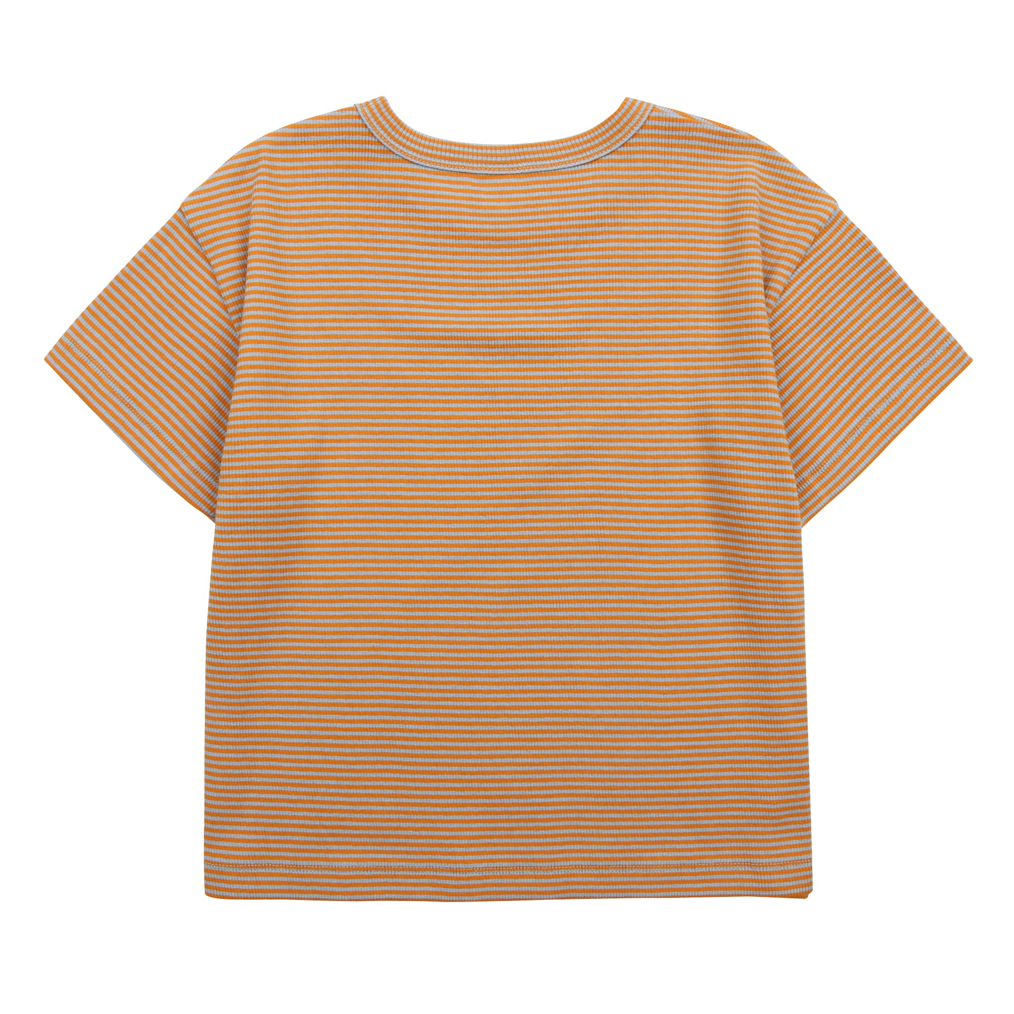 Boys & Girls Orange Stripes Cotton T-Shirt