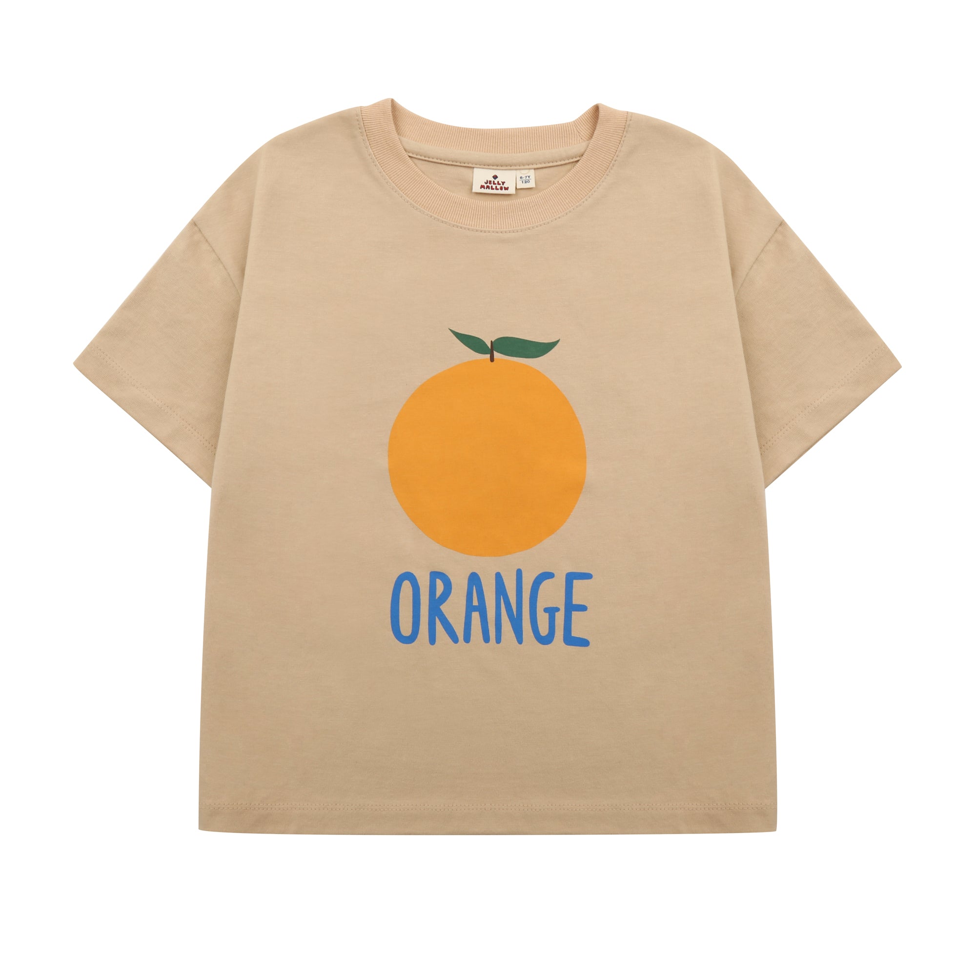 Boys & Girls Beige Printed Cotton T-Shirt