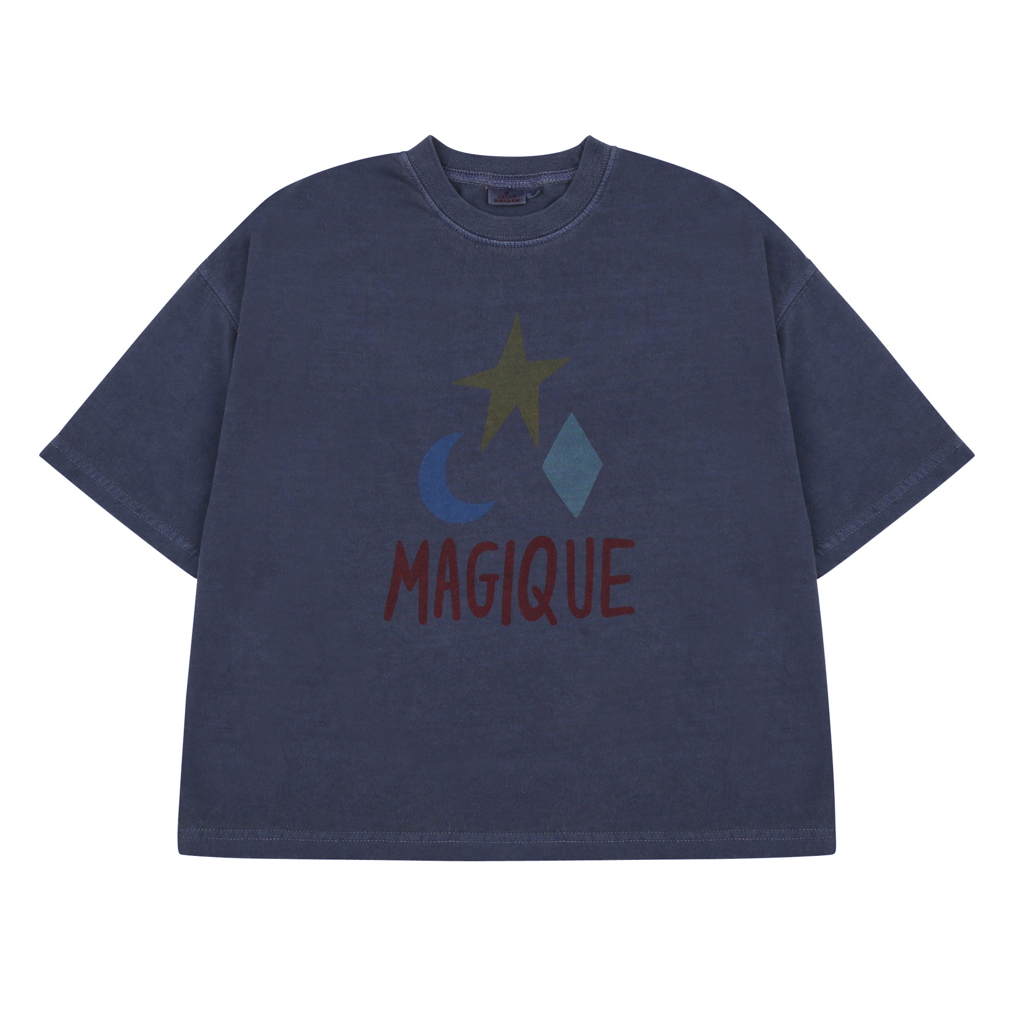 Boys & Girls Navy Printed Cotton T-Shirt