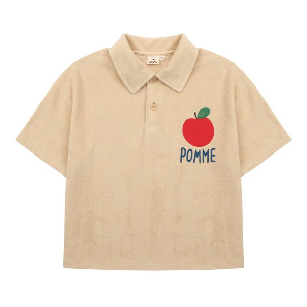 Boys & Girls Cream Cotton Polo Shirt