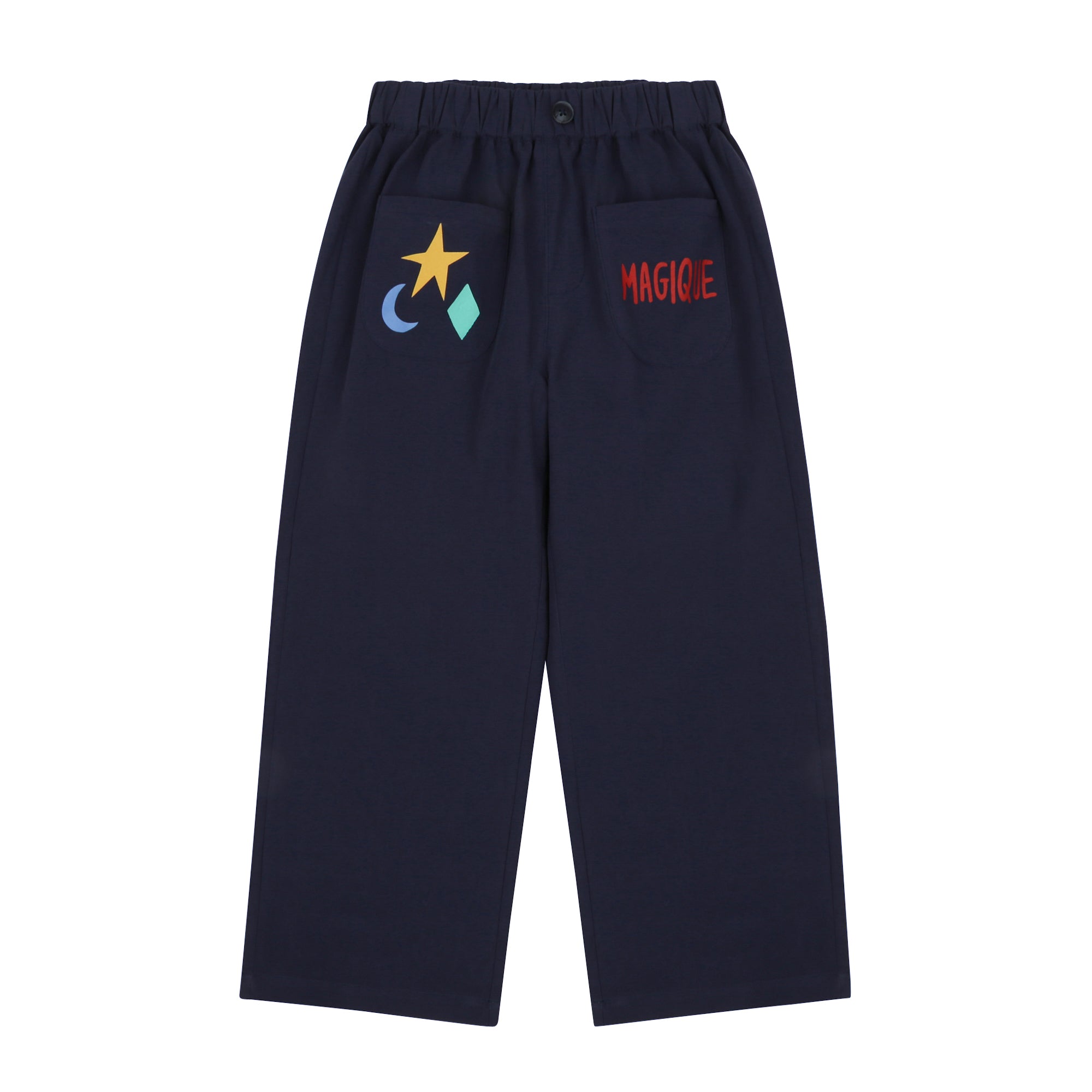 Boys & Girls Navy Cotton Trousers