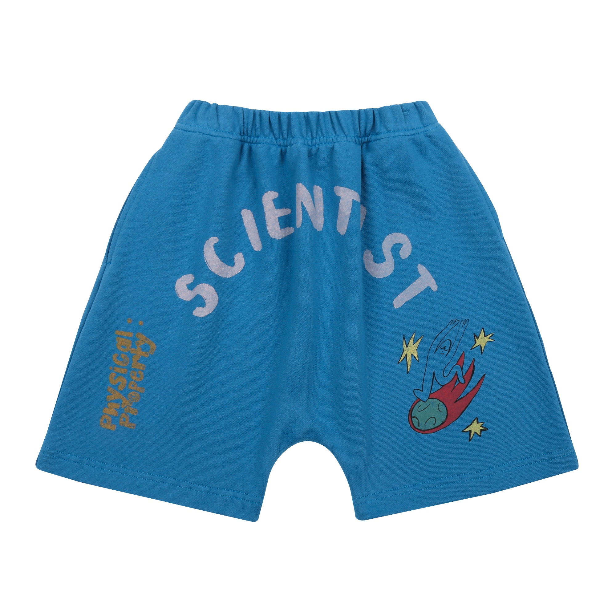 Boys & Girls Blue Logo Cotton Shorts