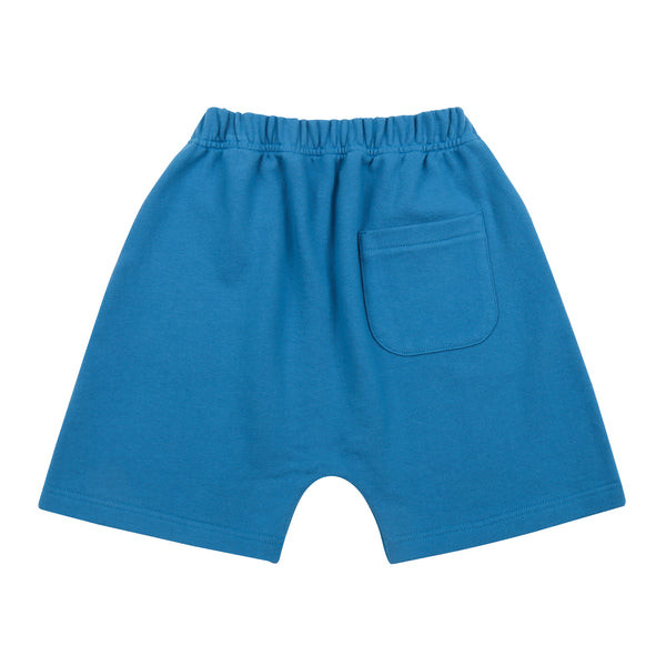 Boys & Girls Blue Logo Cotton Shorts