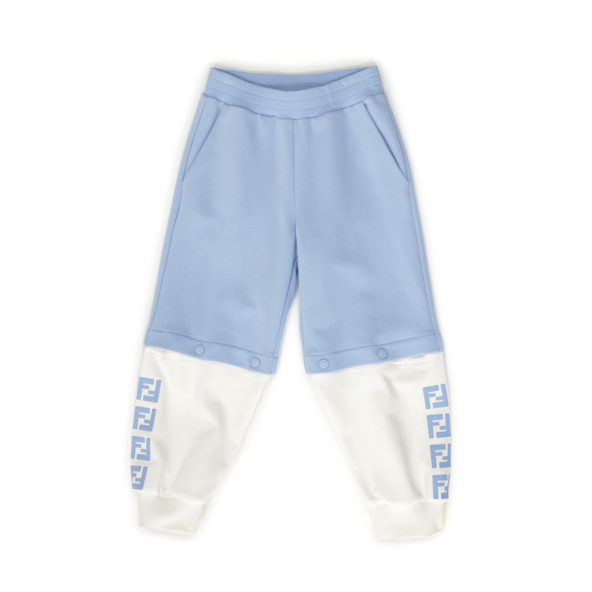 Boys & Girls Blue Logo Cotton Trousers