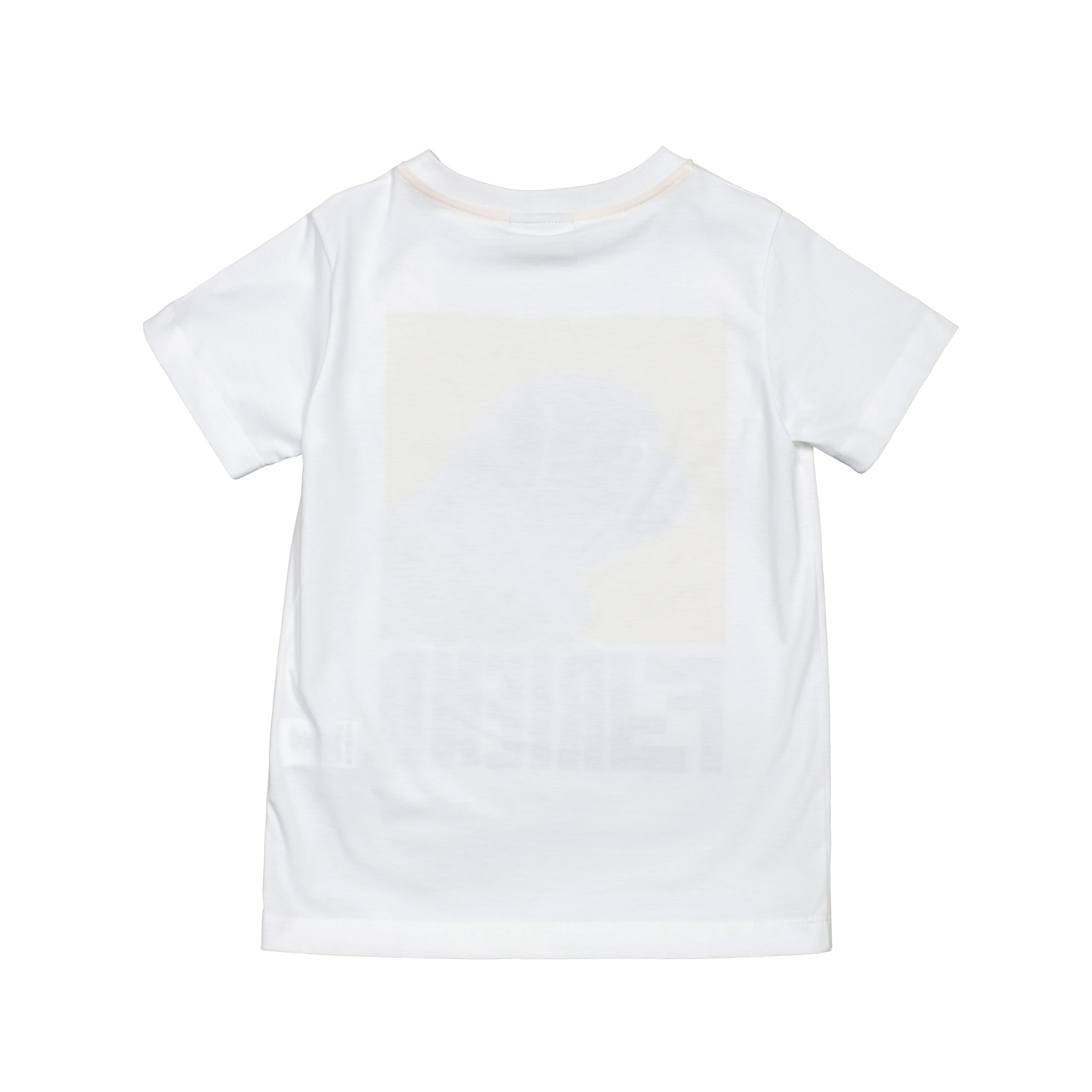 Boys & Girls White Printing Cotton T-Shirt