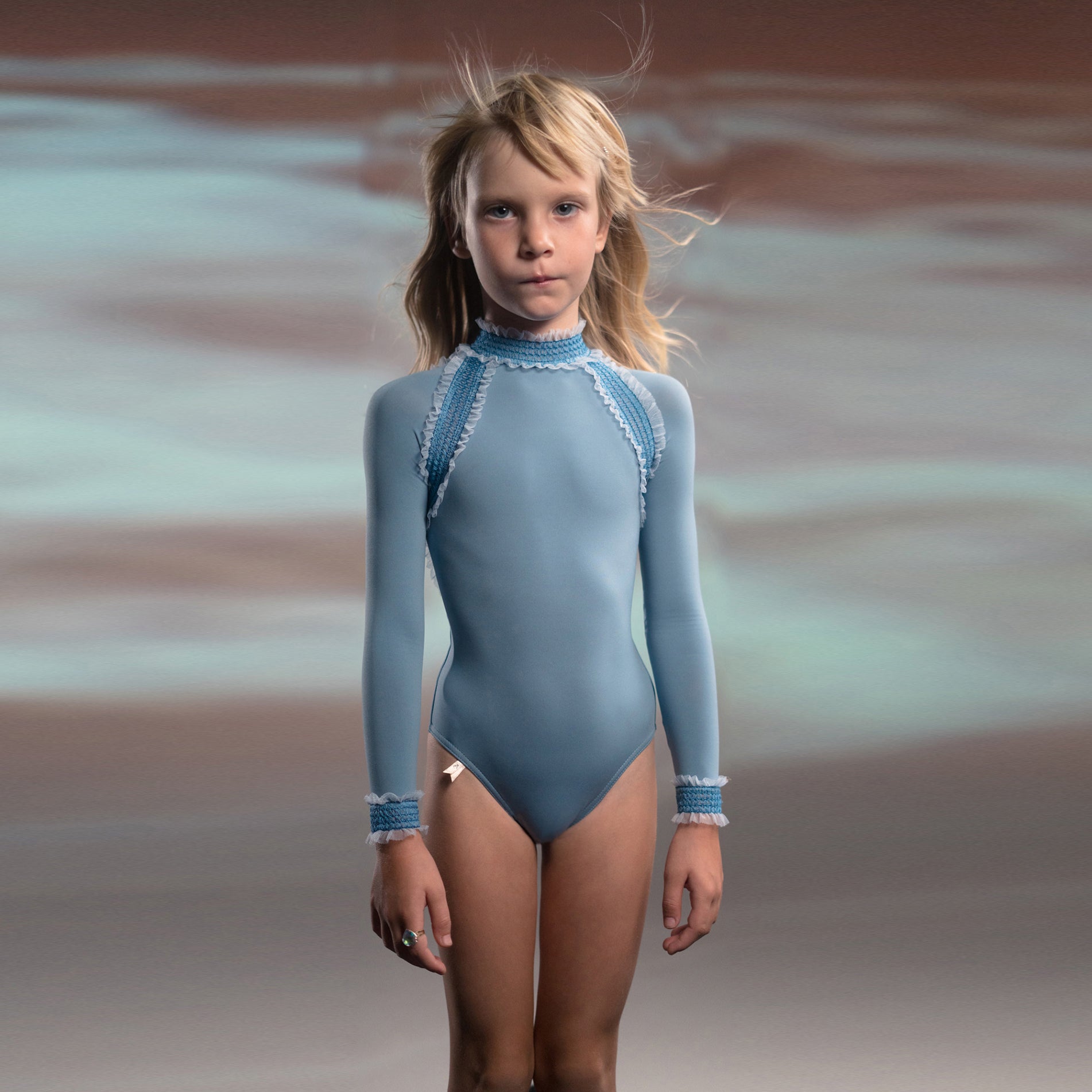 Girls Blue Ballet Onesies