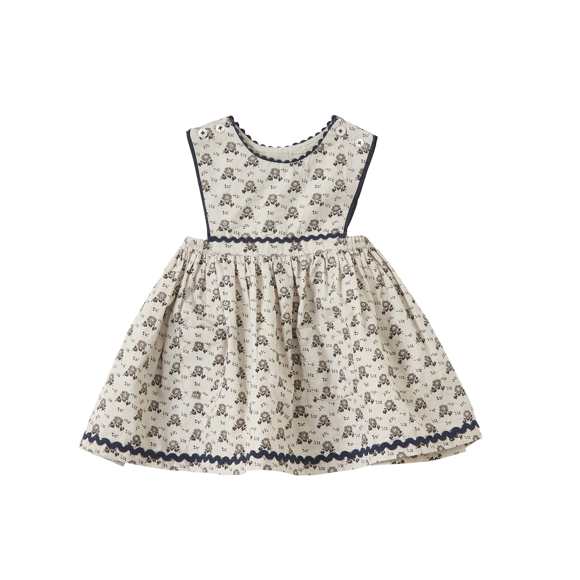 Baby Girls White Floral Cotton Dress