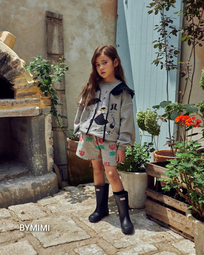 Girls Black Detachable Collar