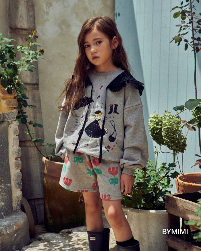 Girls Black Detachable Collar