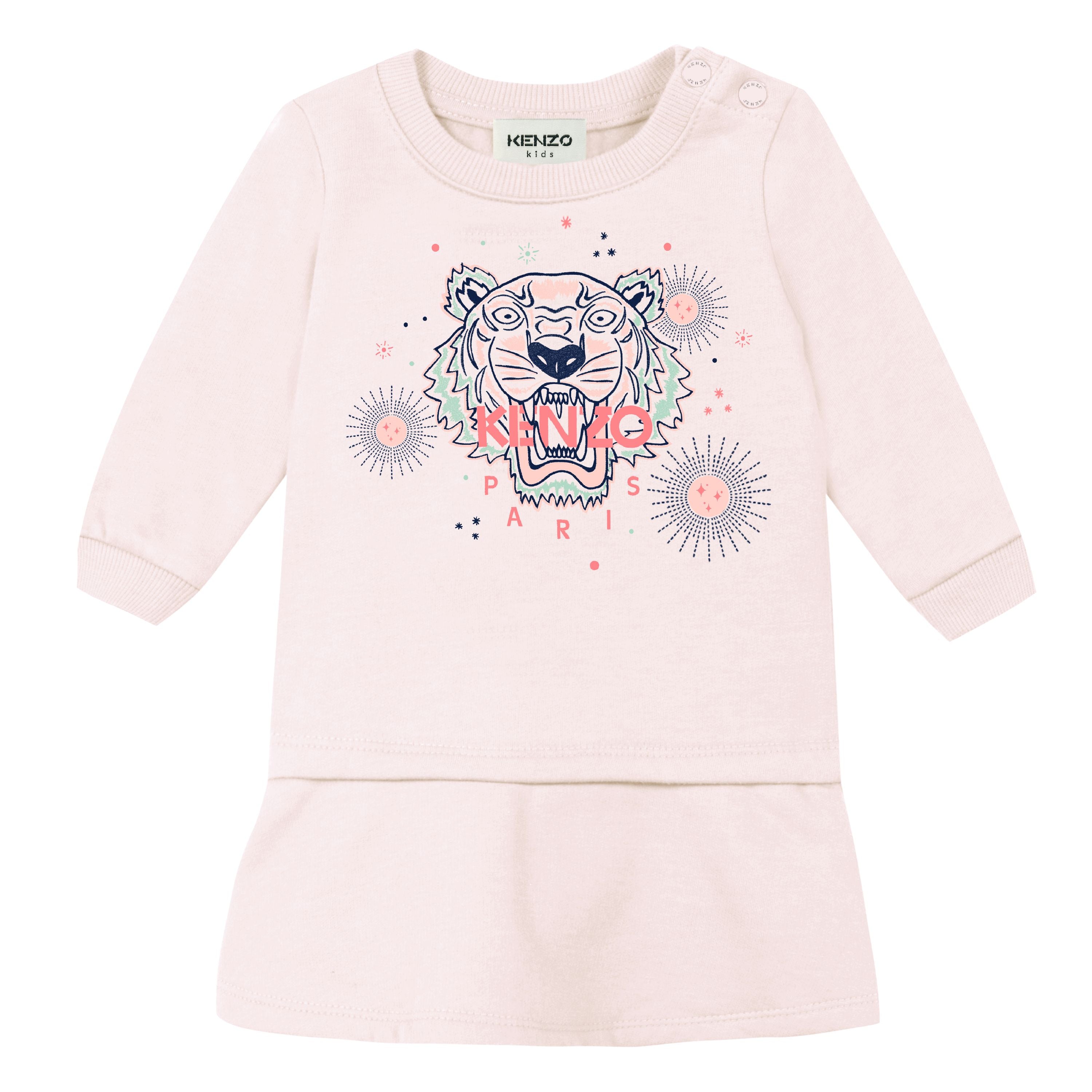 Baby Girls Pink Logo Cotton Dress