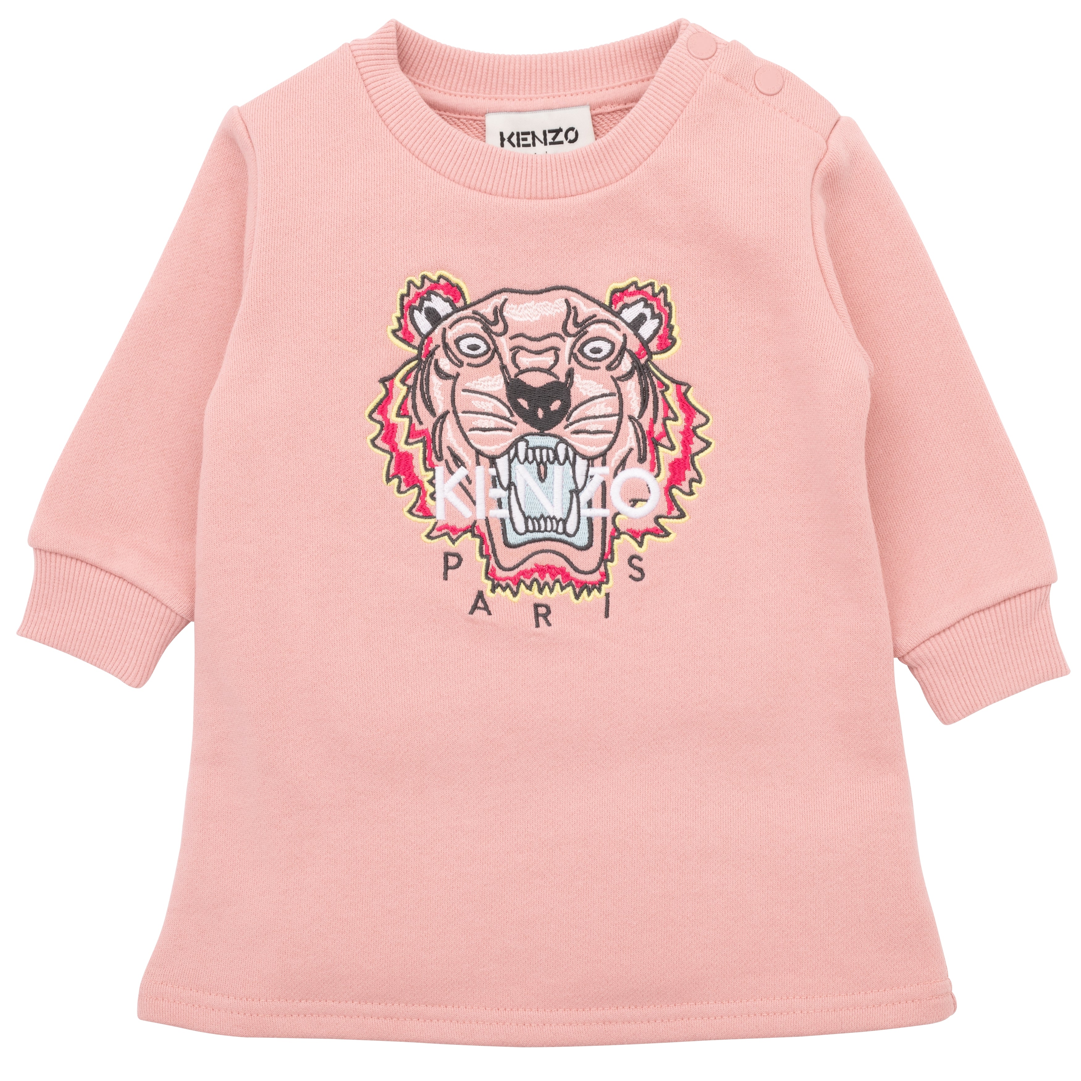 Baby Girls Pink Tiger Cotton Dress