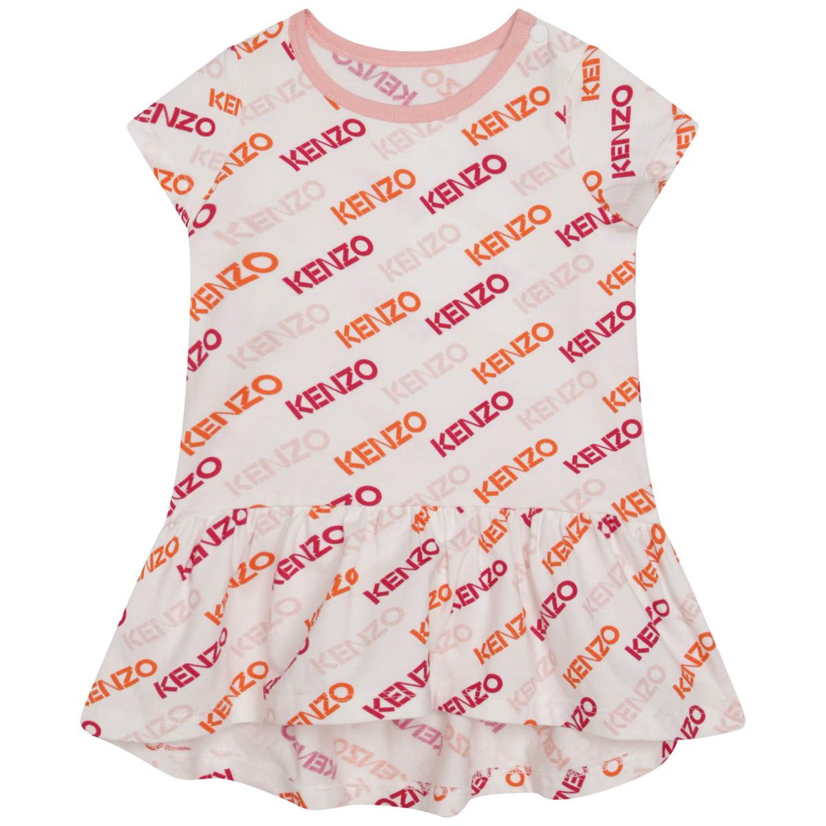 Baby Girls White Logo Dress