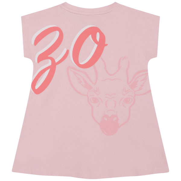 Baby Girls Pink Printed Cotton Dress