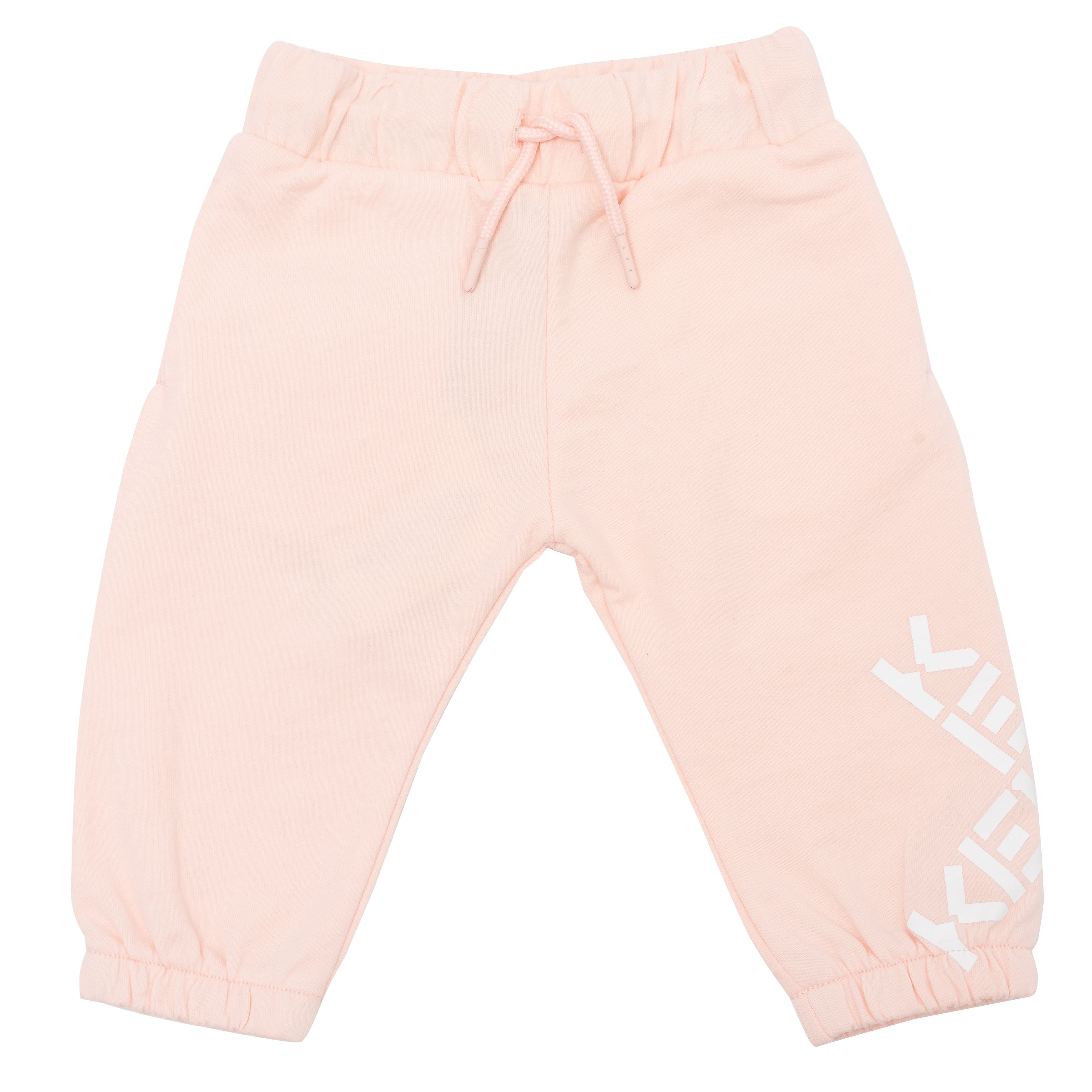 Baby Girls Pink Cotton Trousers