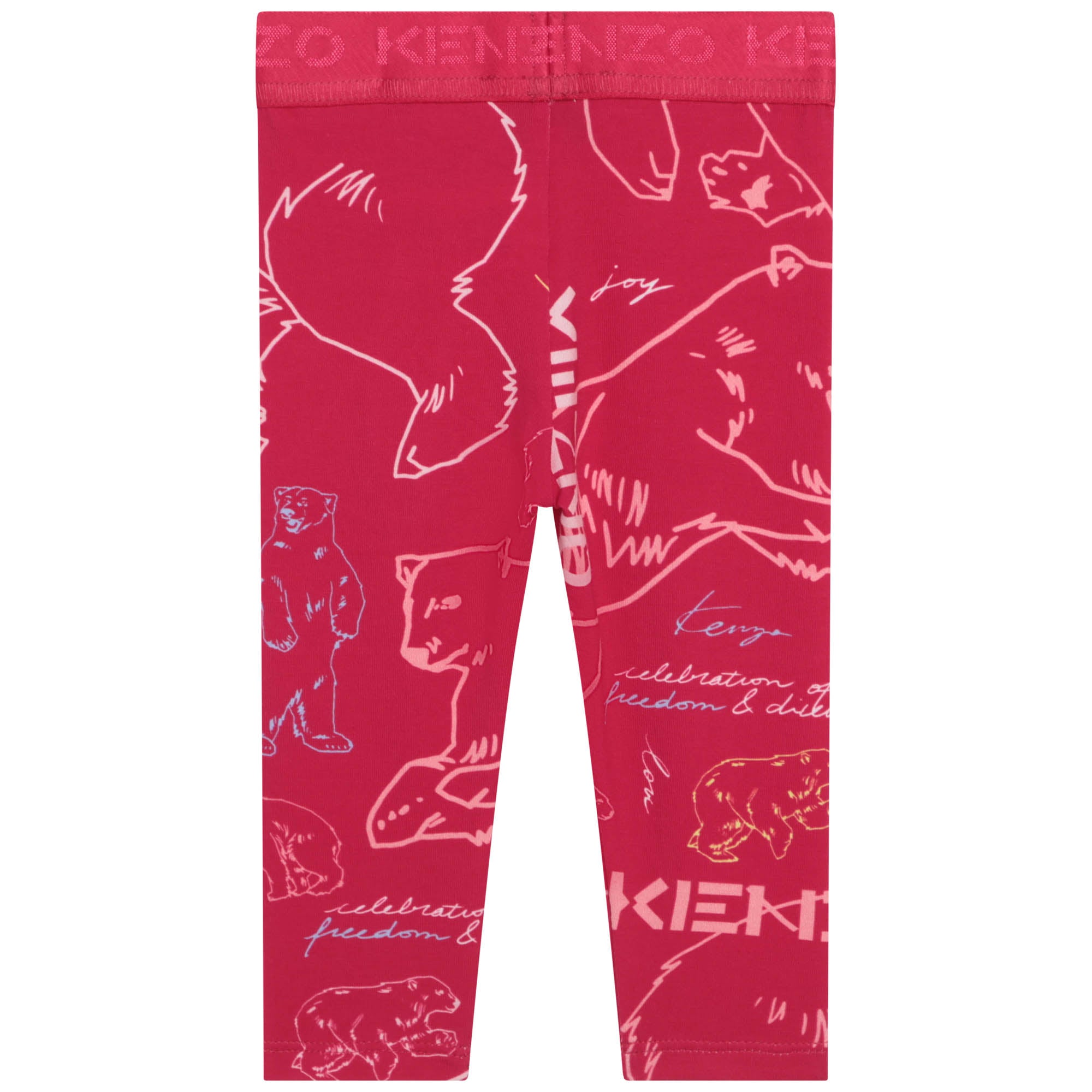 Baby Girls Fuchsia Logo Cotton Leggings