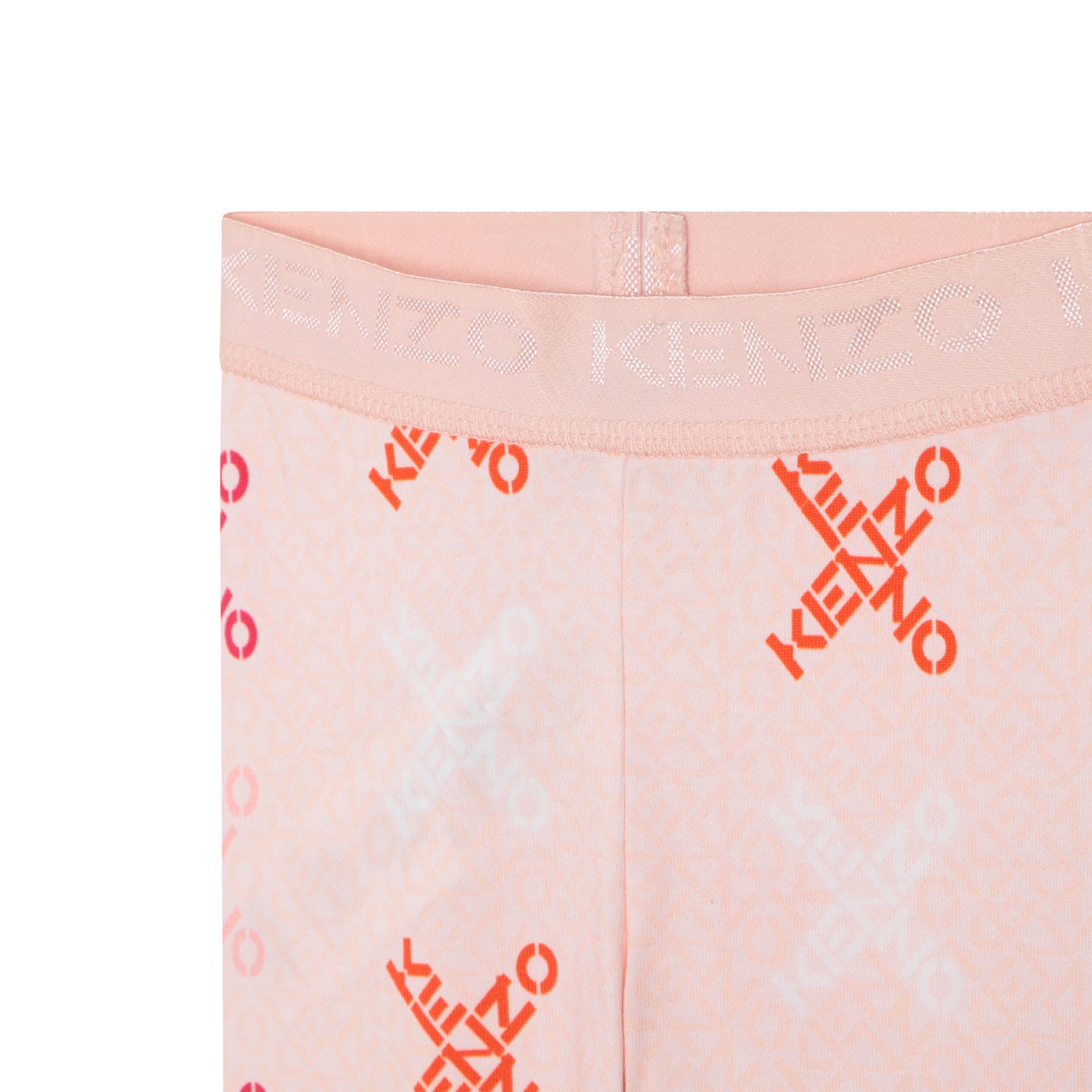 Baby Girls Pink Logo Cotton Leggings