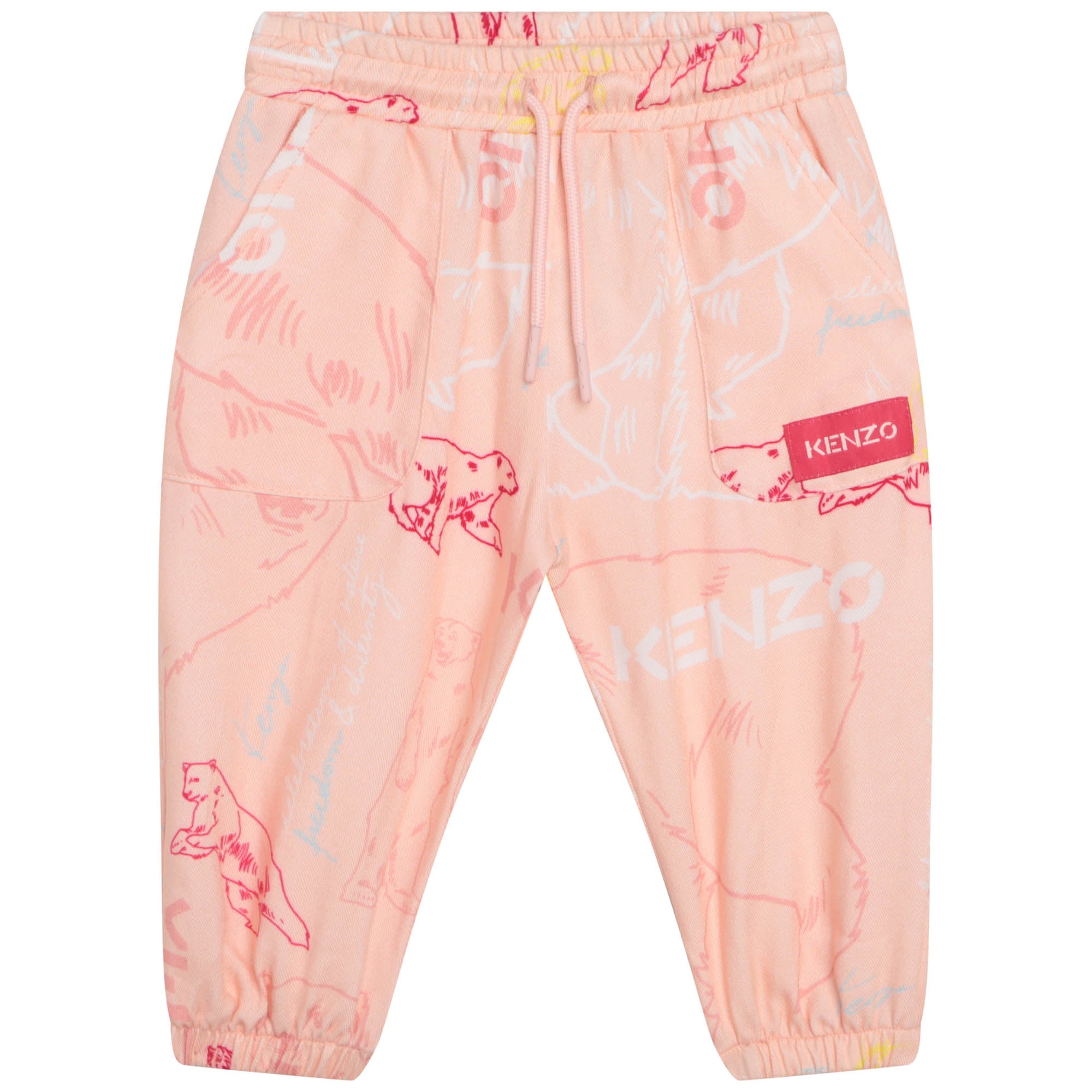 Baby Girls Pink Printed Trousers