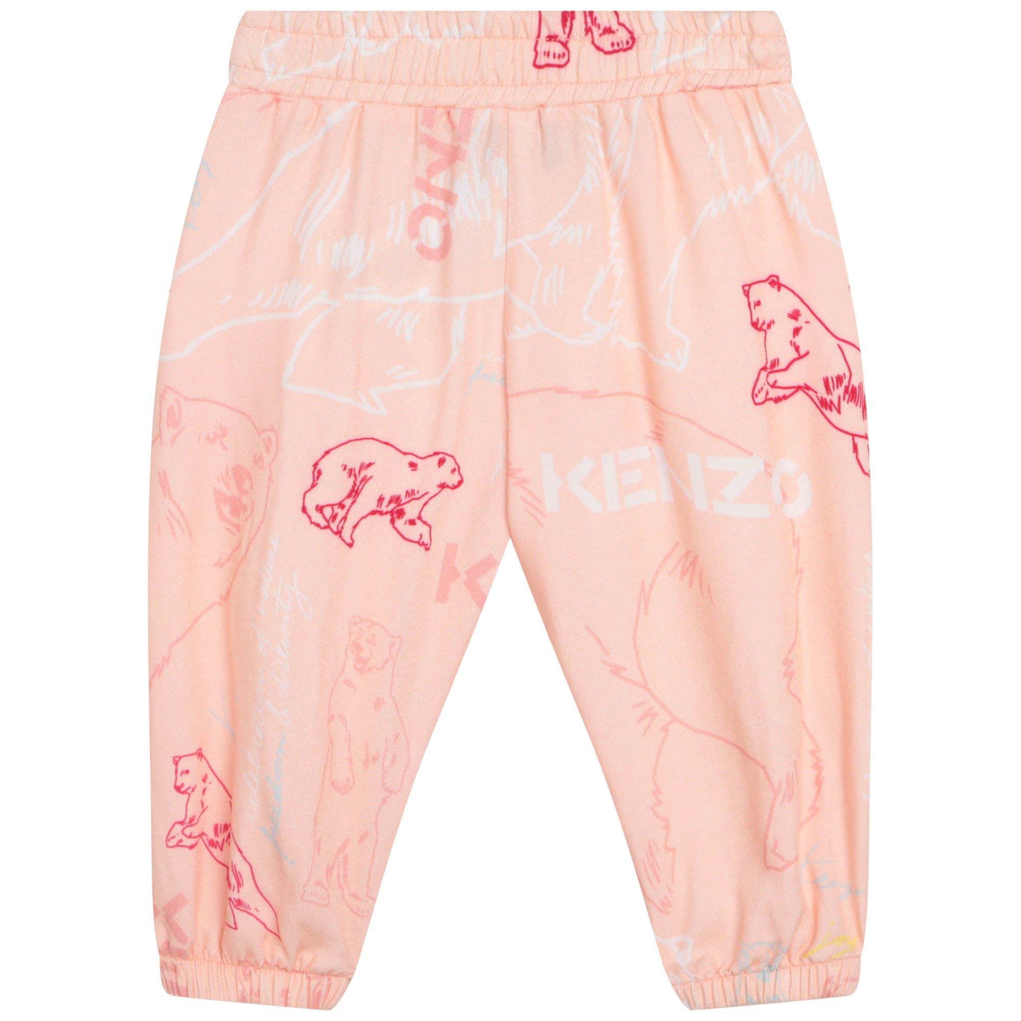 Baby Girls Pink Printed Trousers