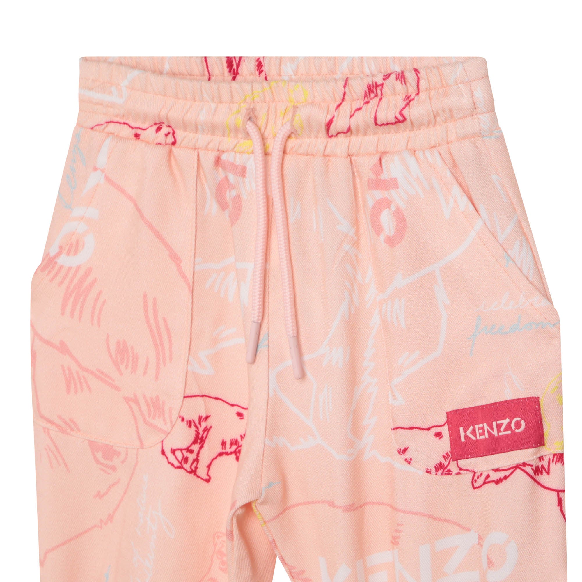 Baby Girls Pink Printed Trousers