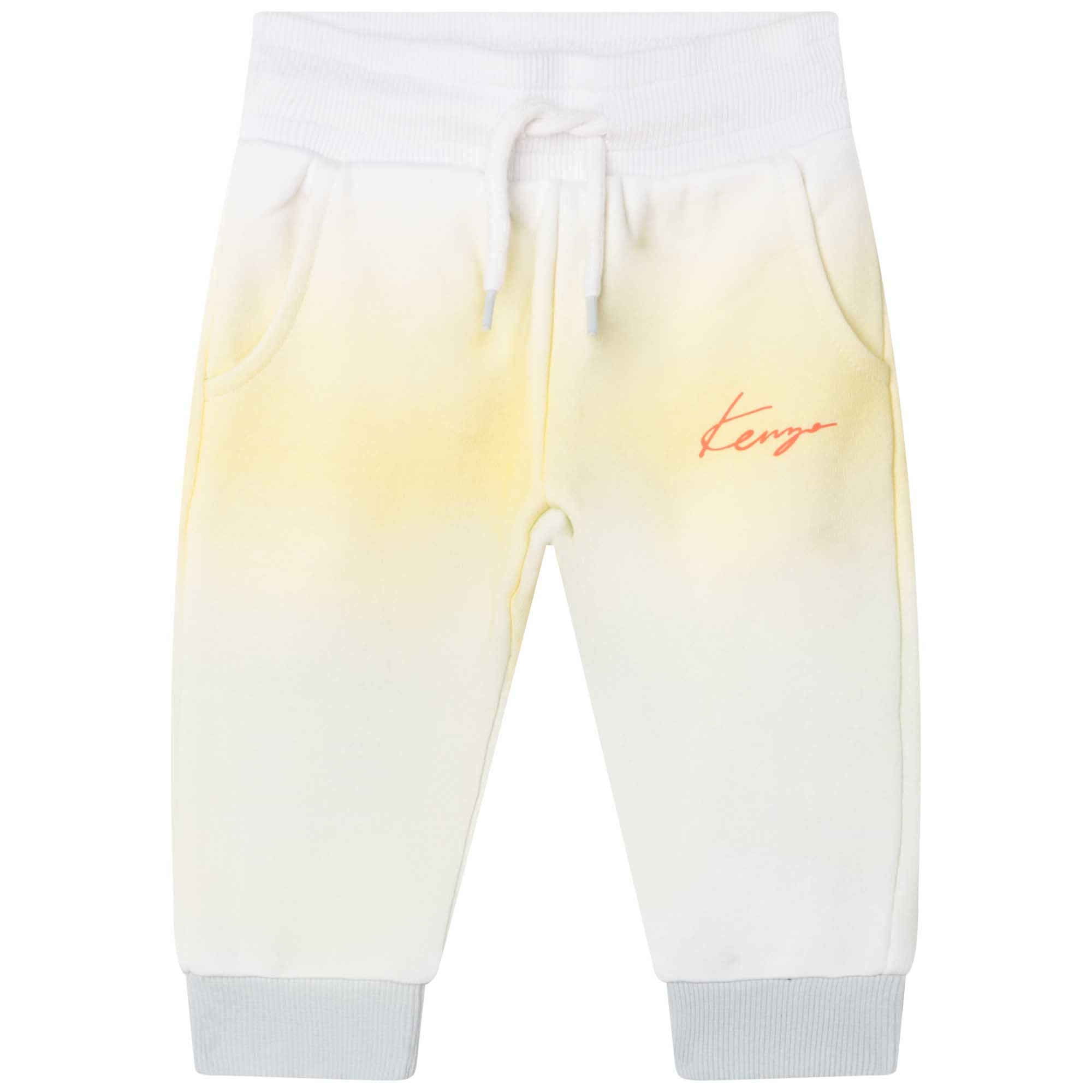 Baby Boys & Girls White Cotton Trousers