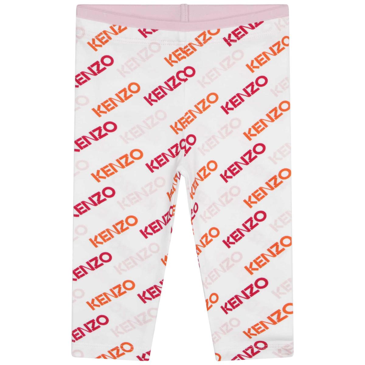 Baby Girls White Logo Leggings