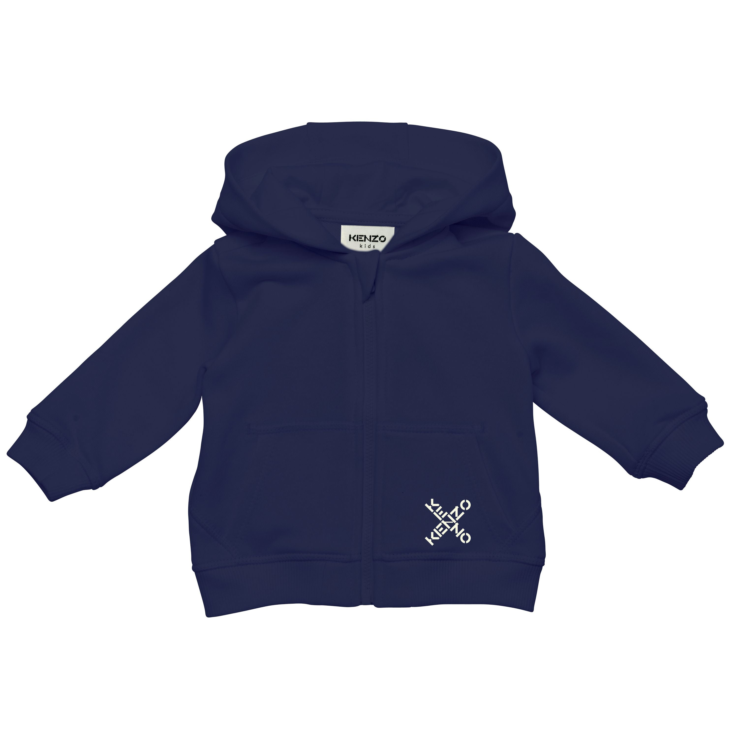 Baby Boys Blue Logo Zip-Up Top