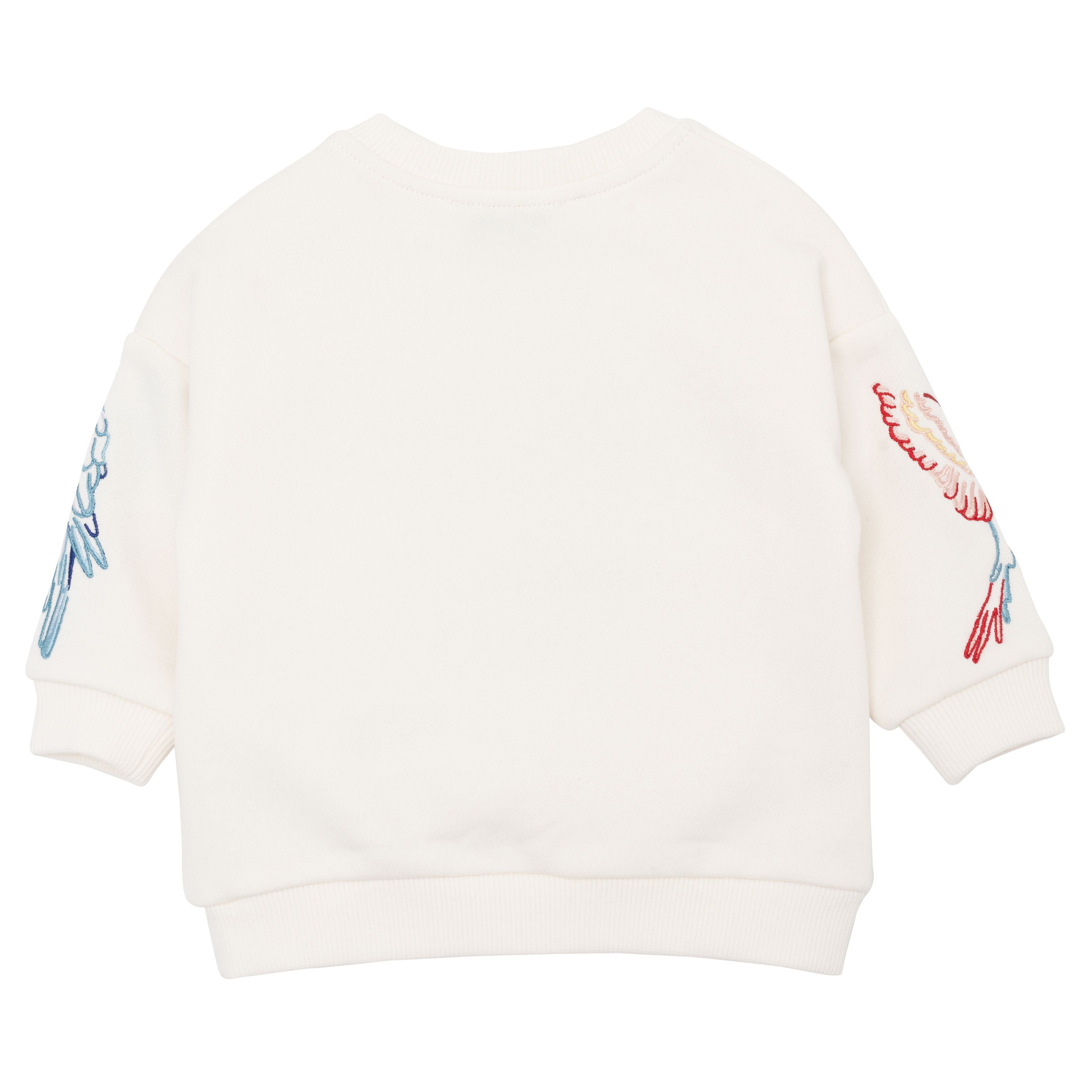 Baby Boys & Girls White Cotton Sweatshirt