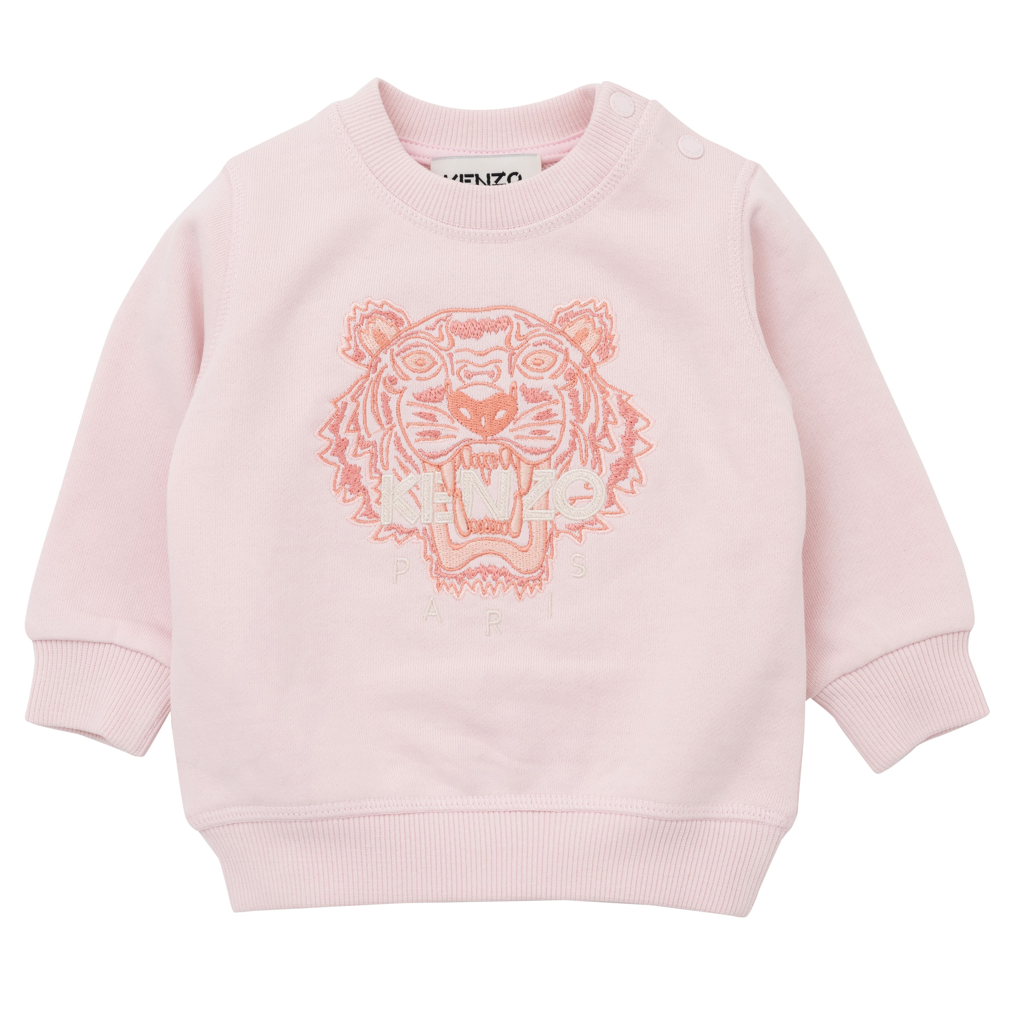 Baby Boys & Girls Pink Tiger Cotton Sweatshirt