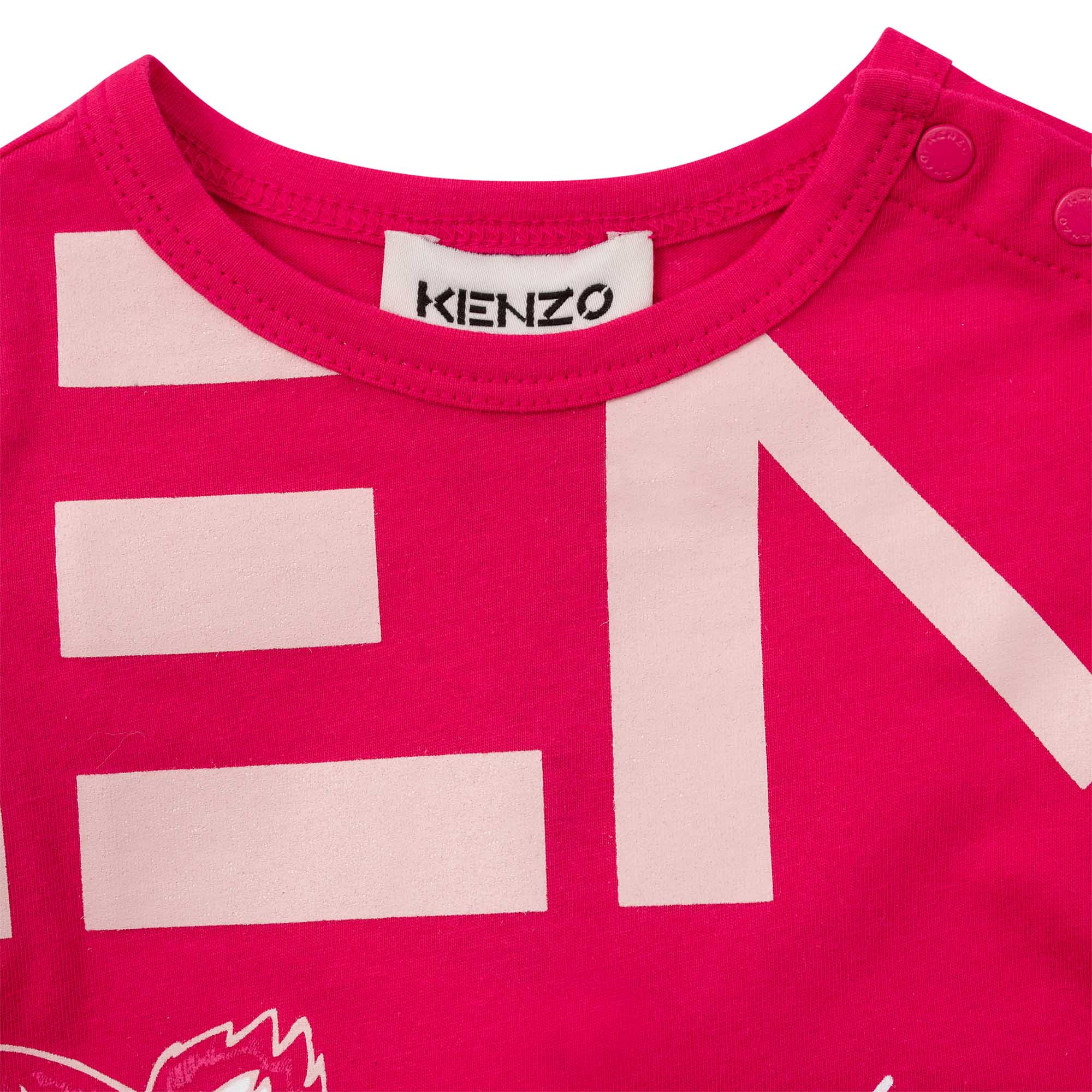Baby Girls Pink Printed Cotton T-Shirt