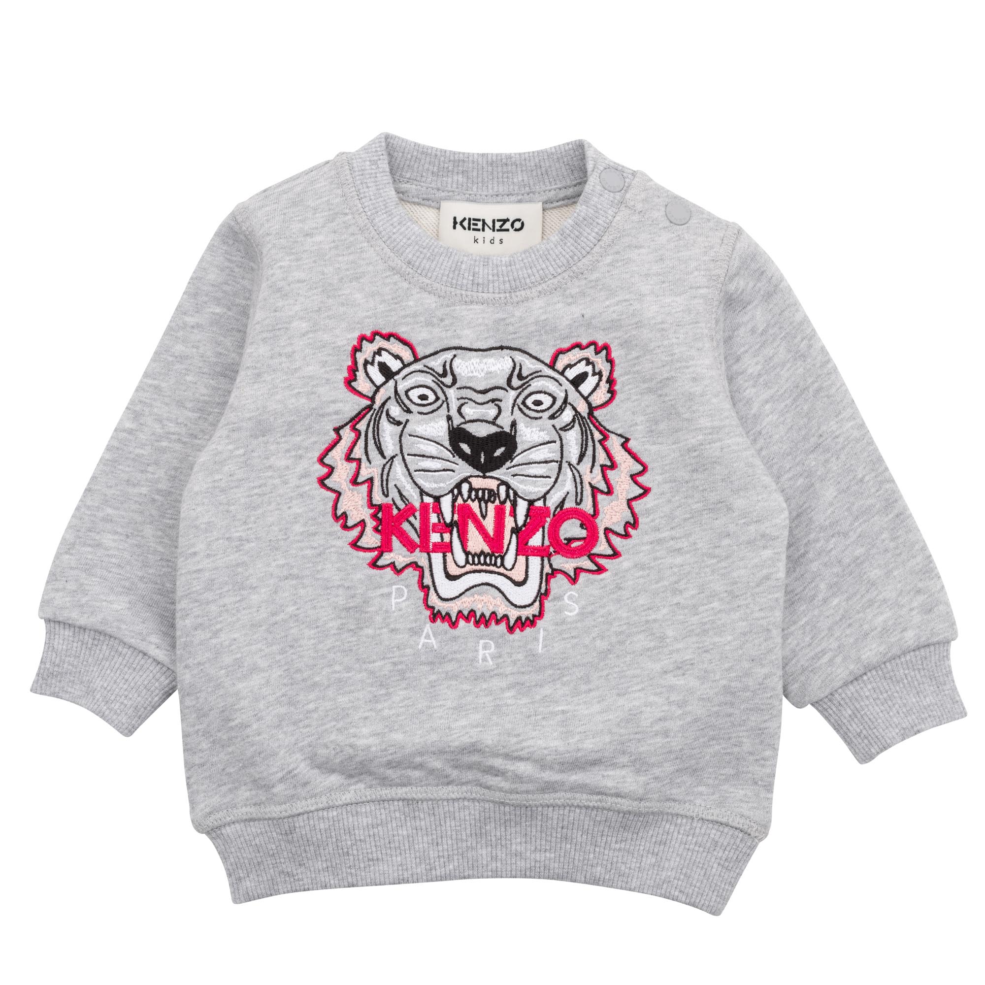Baby Girls Grey Tiger Sweatshirt