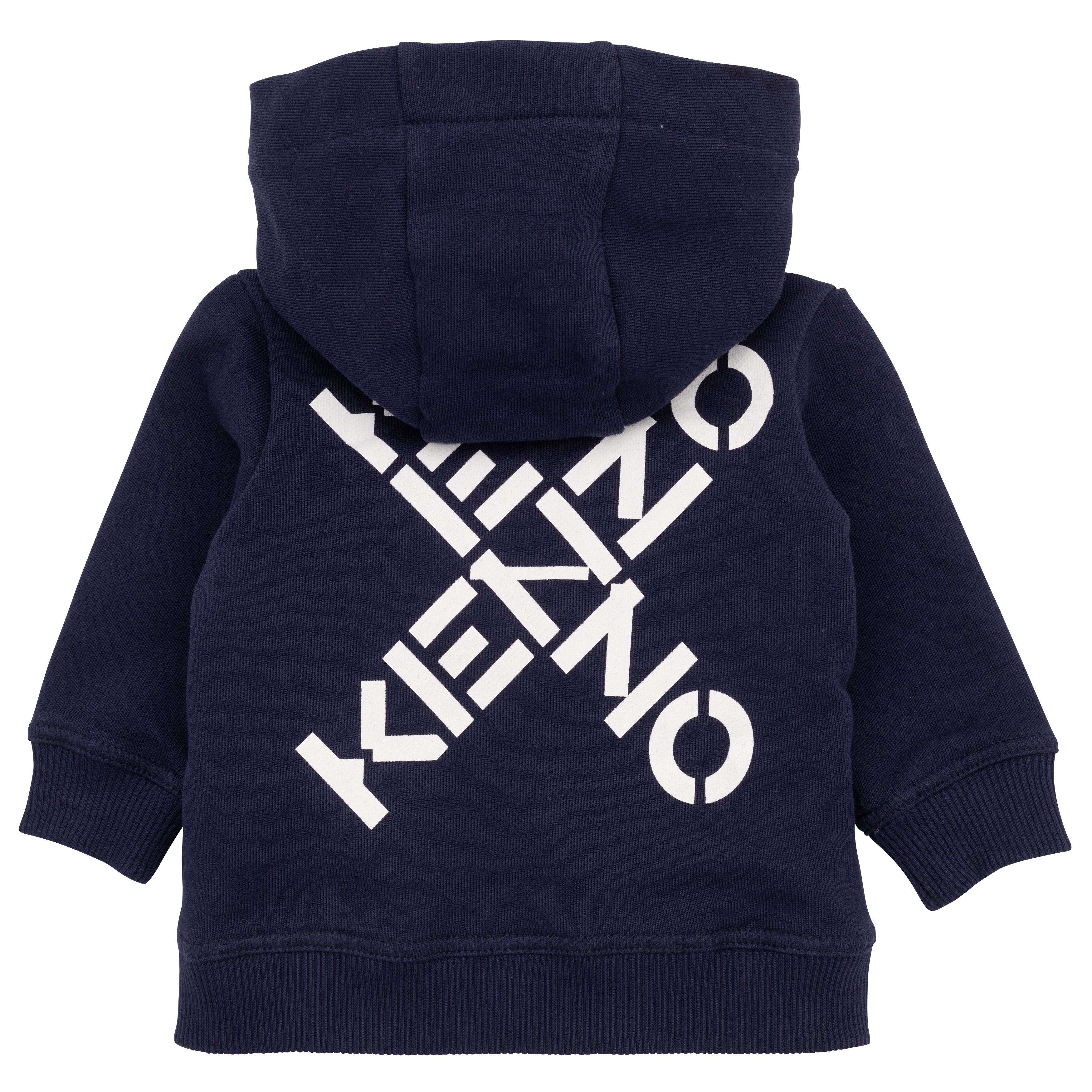 Baby Boys Navy Hooded Zip-Up Top
