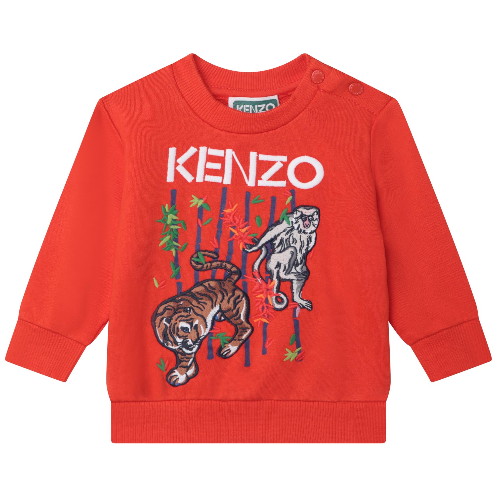 Baby Boys Red Logo Cotton Sweatshirt