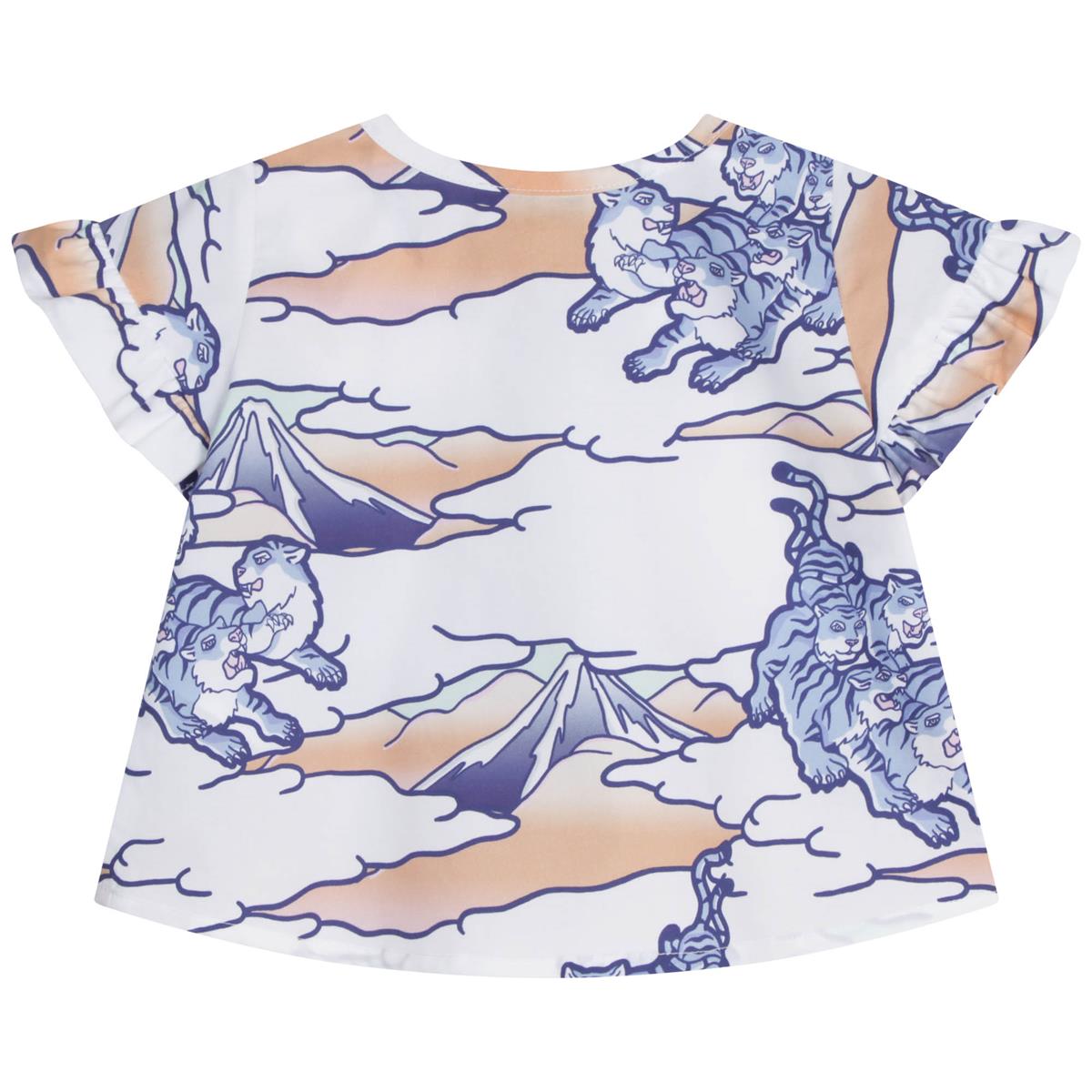 Baby Girls White Printed T-Shirt