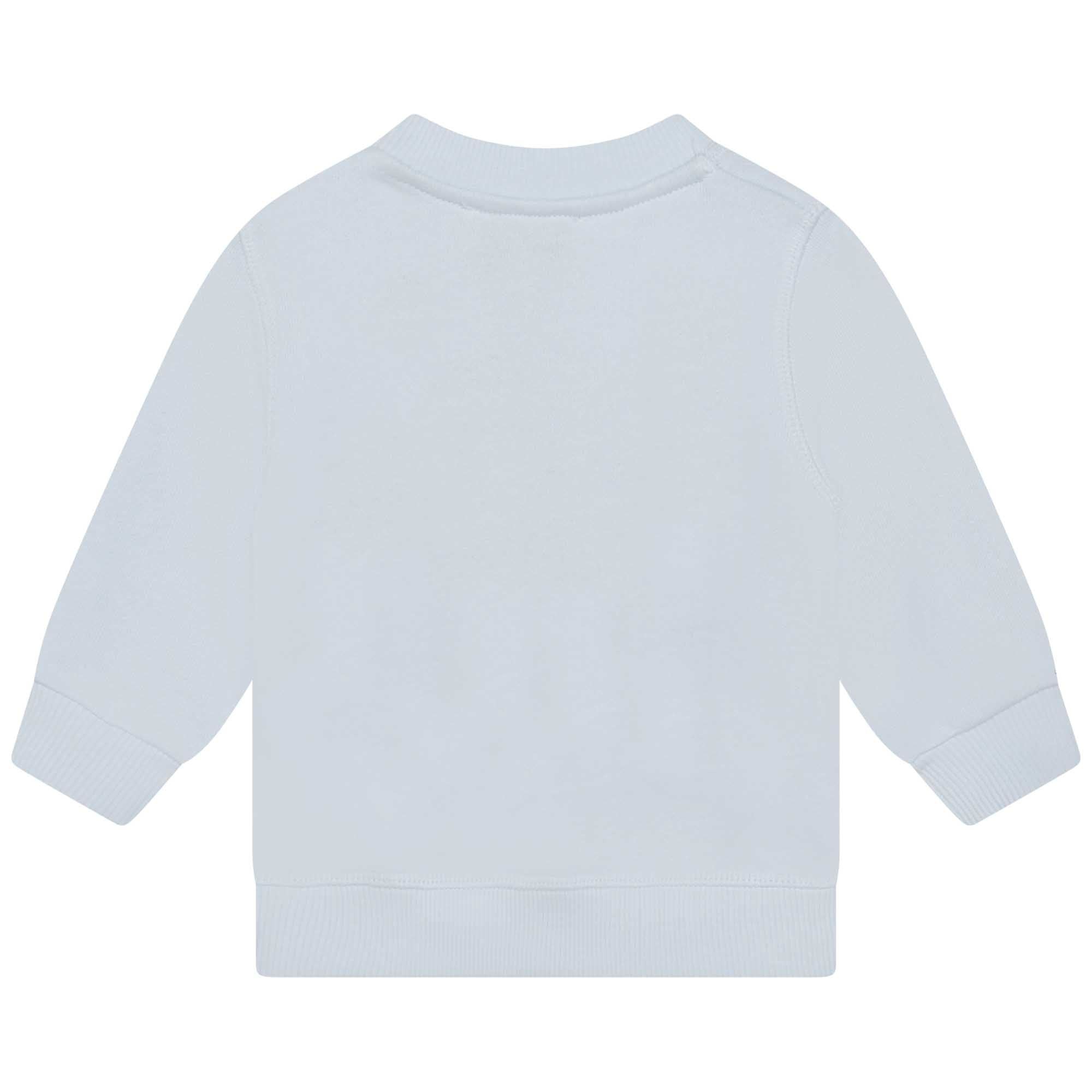 Baby Boys Light Blue Tiger Cotton Sweatshirt