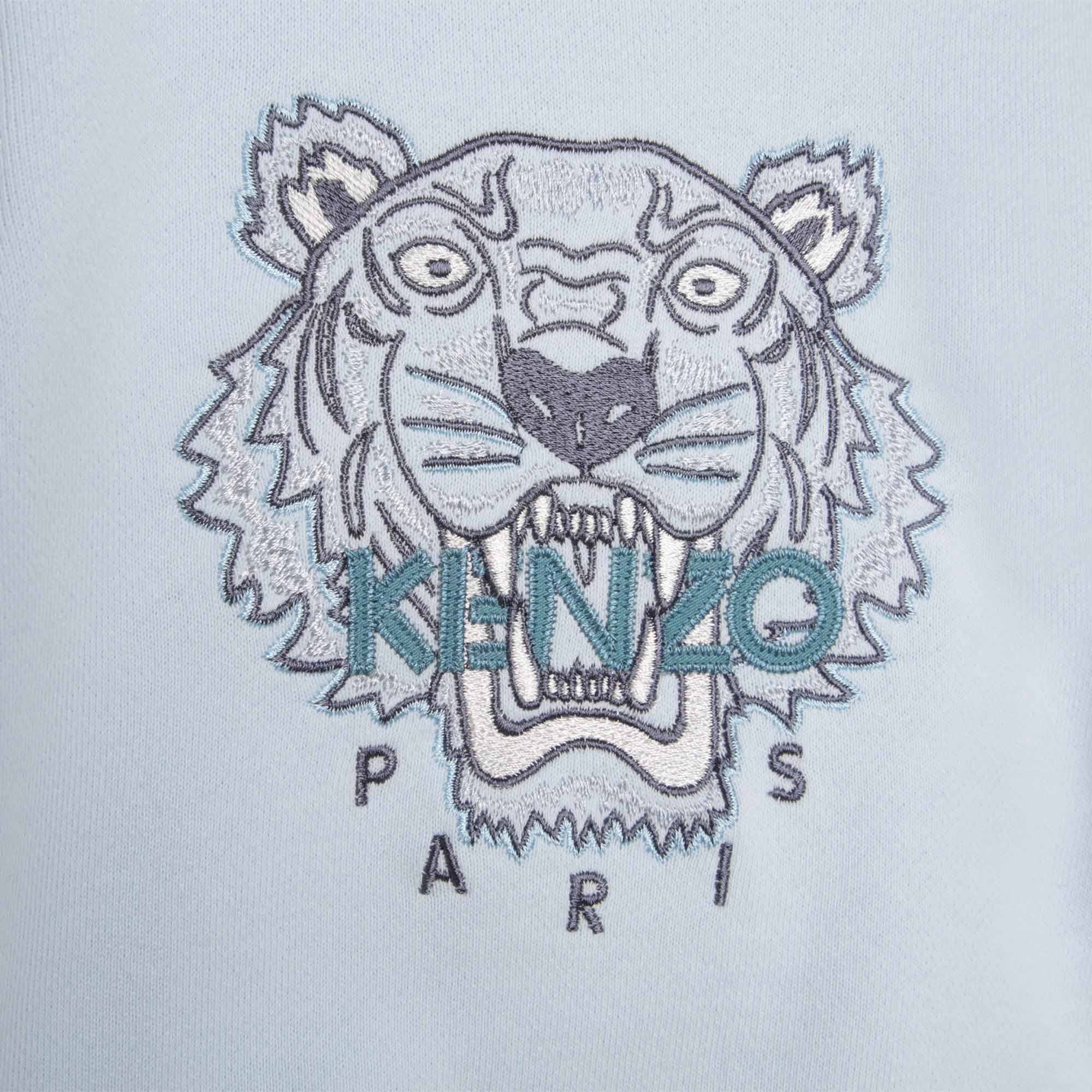 Baby Boys Light Blue Tiger Cotton Sweatshirt