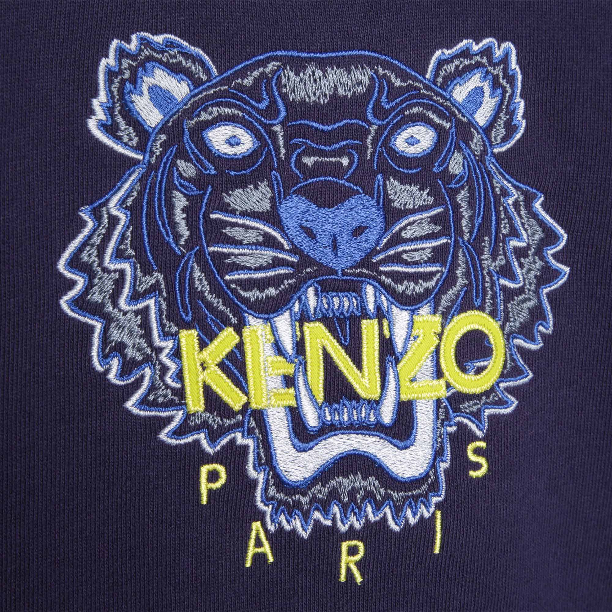 Baby Boys Navy Tiger Cotton Sweatshirt