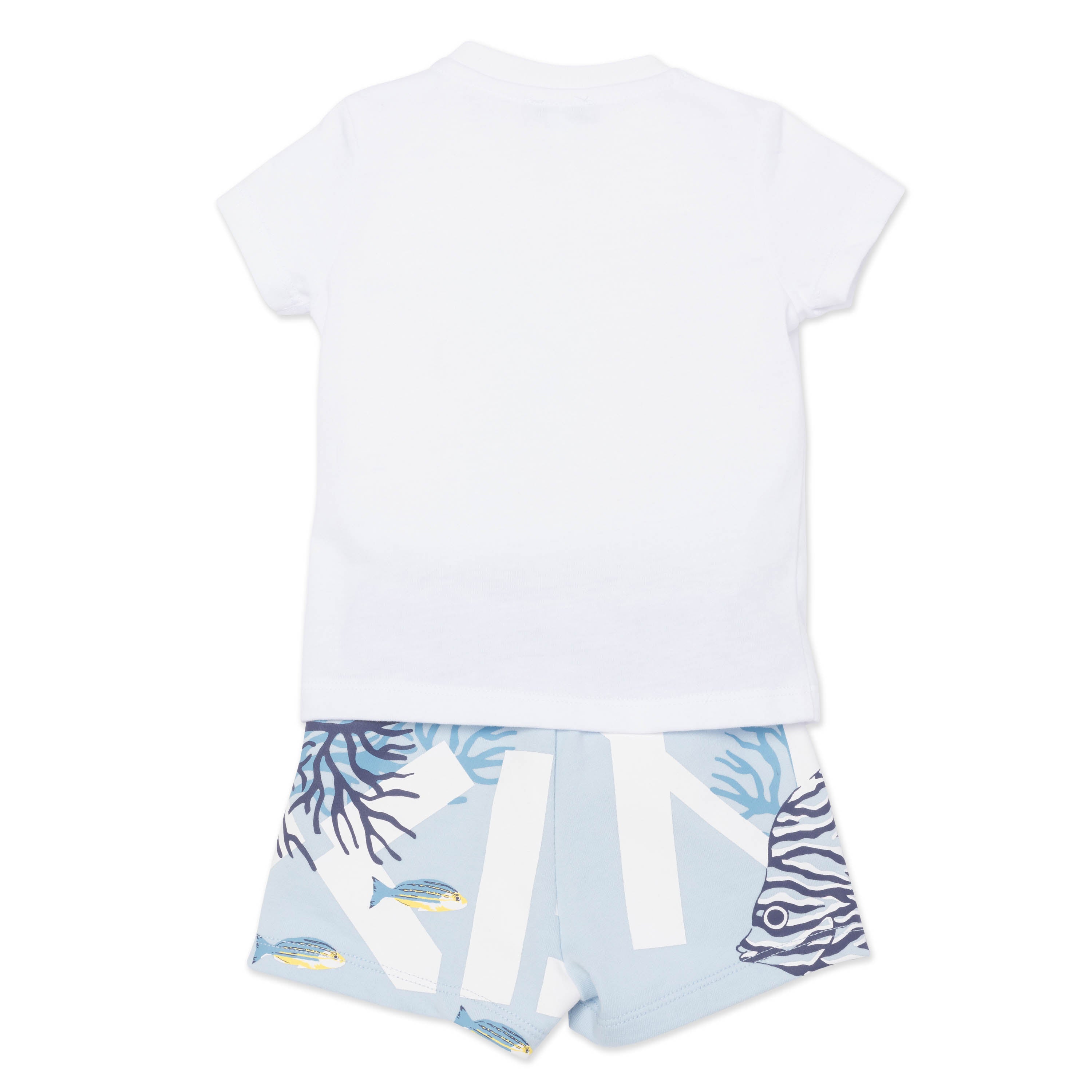 Baby Boys White Logo Cotton Set