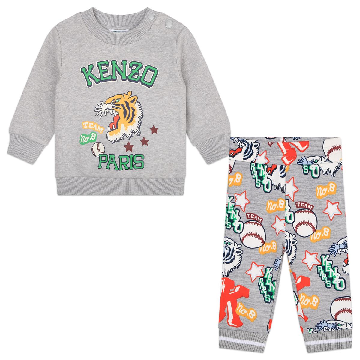 Baby Boys Grey Logo Set