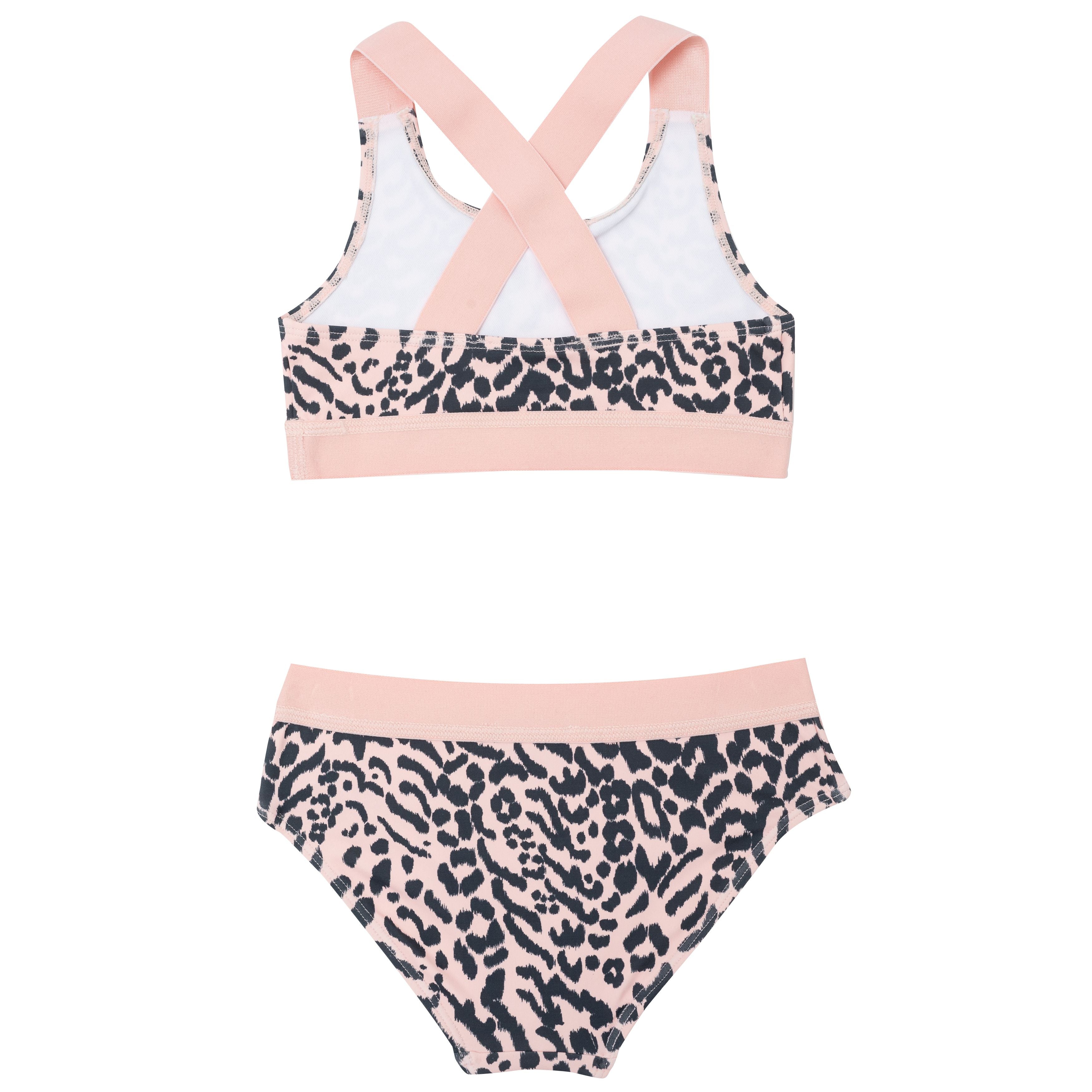 Girls Black Logo Swimsuit