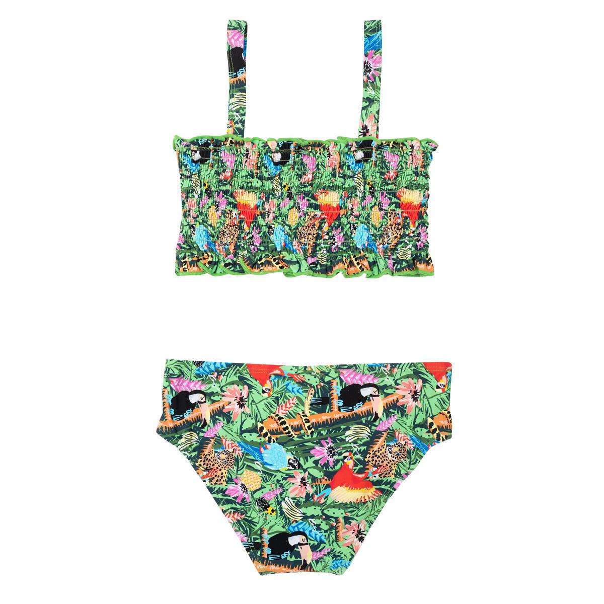 Girls Green Swimsuit Set