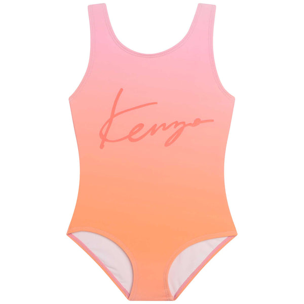 Girls Pink Logo Swimsuit