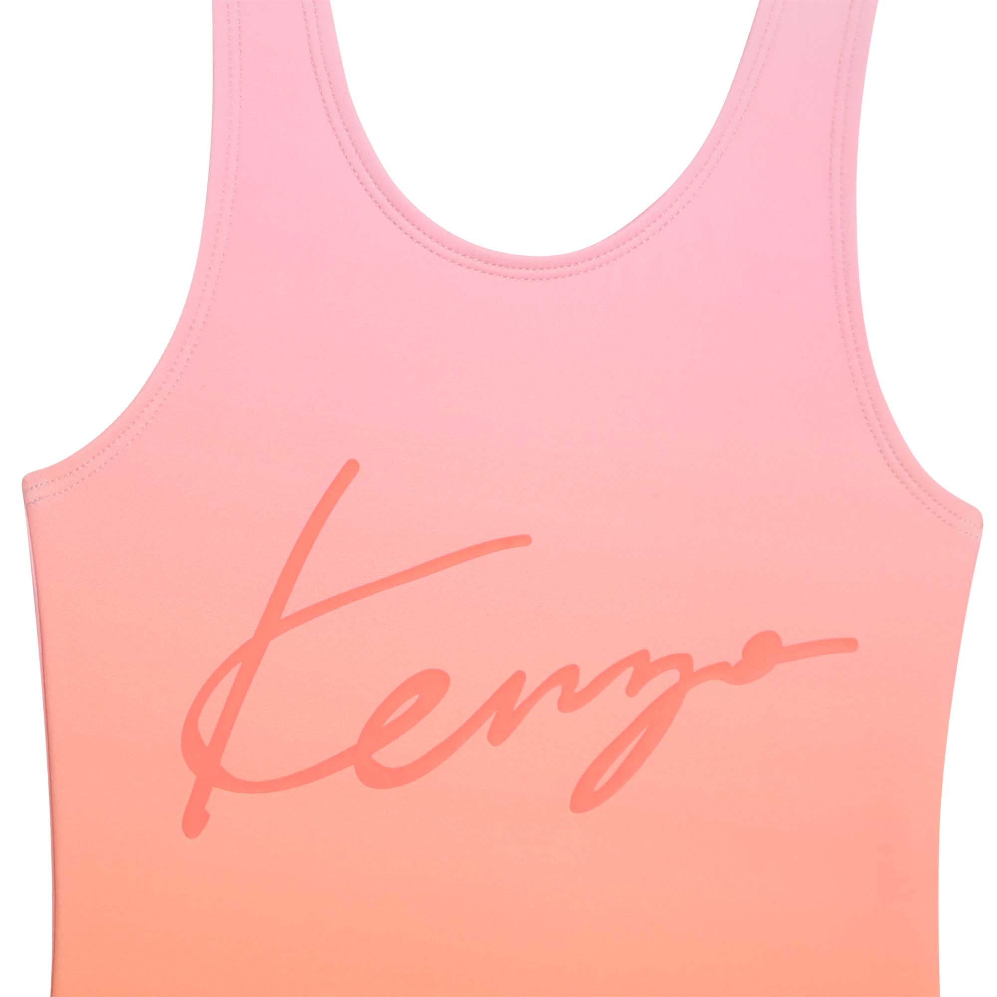 Girls Pink Logo Swimsuit