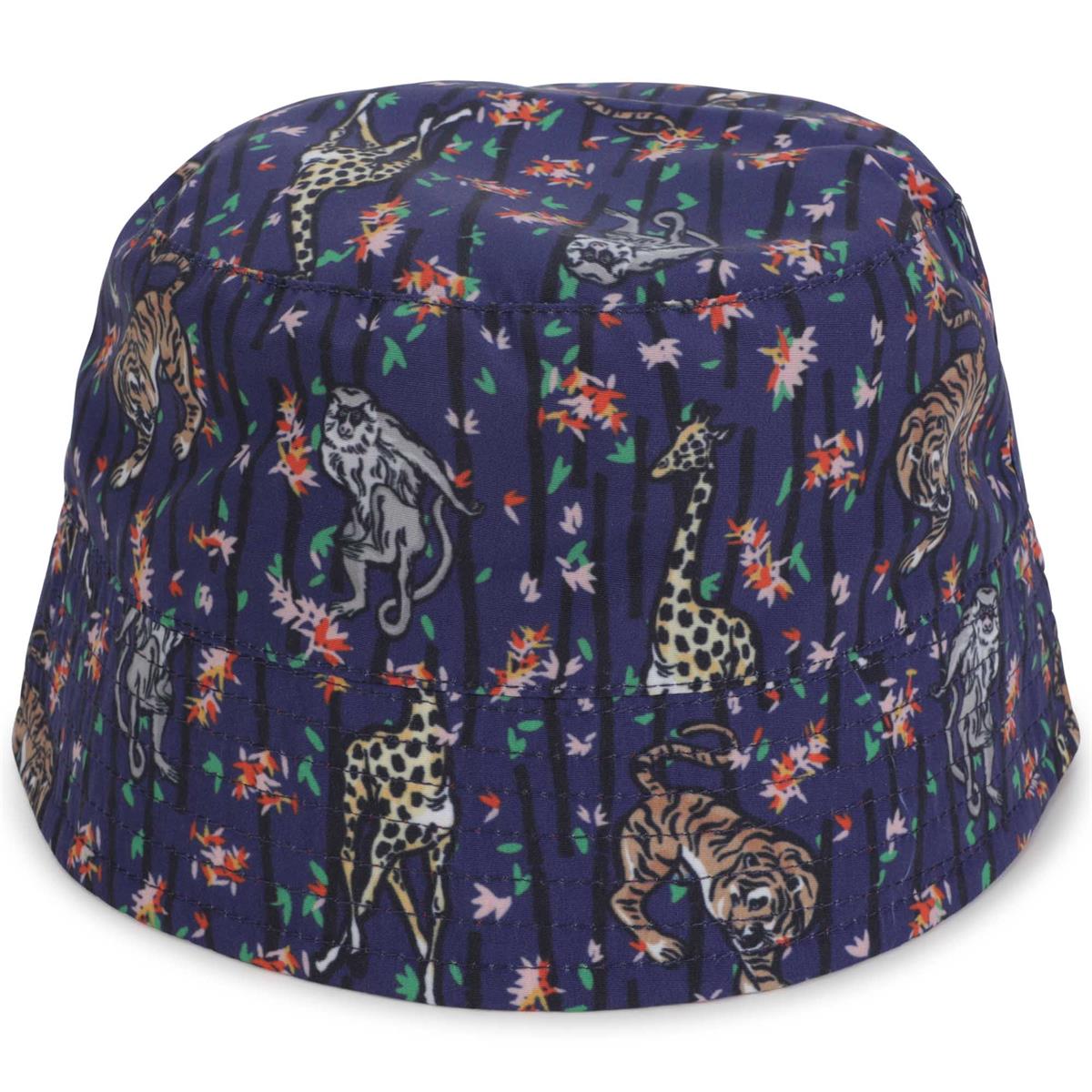 Girls Navy Printed Hat