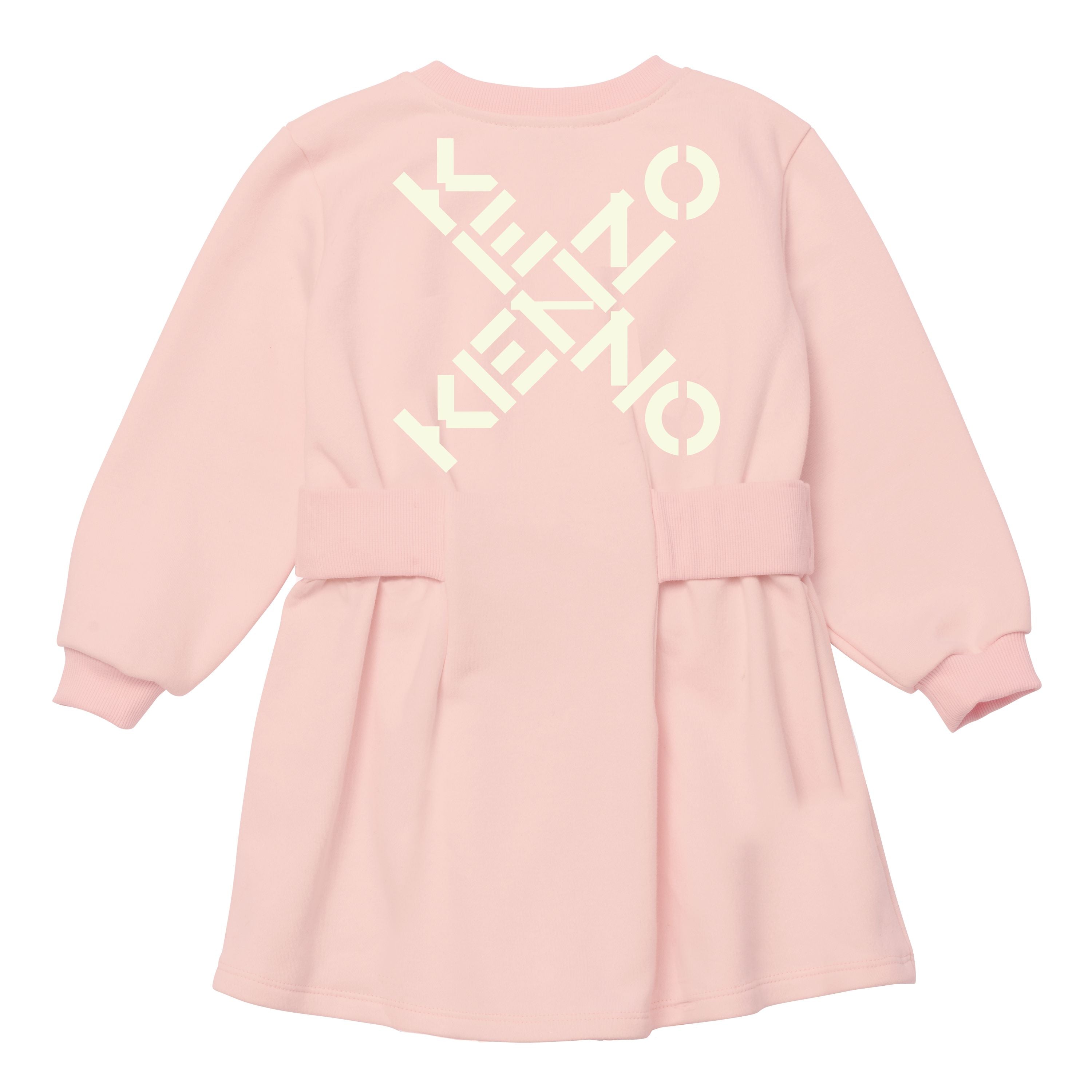 Girls Pink Logo Cotton Dress