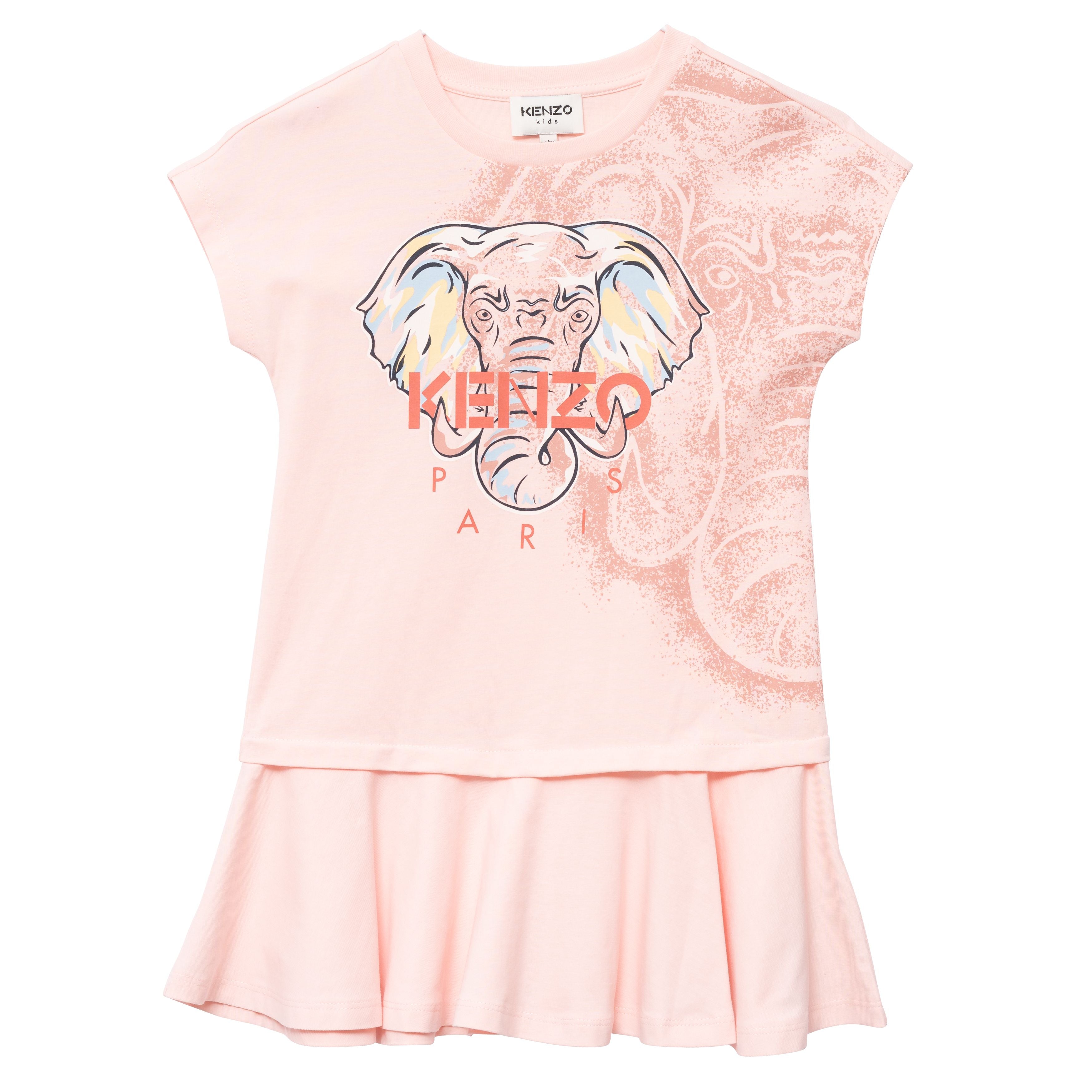 Girls Light Pink Logo Dress
