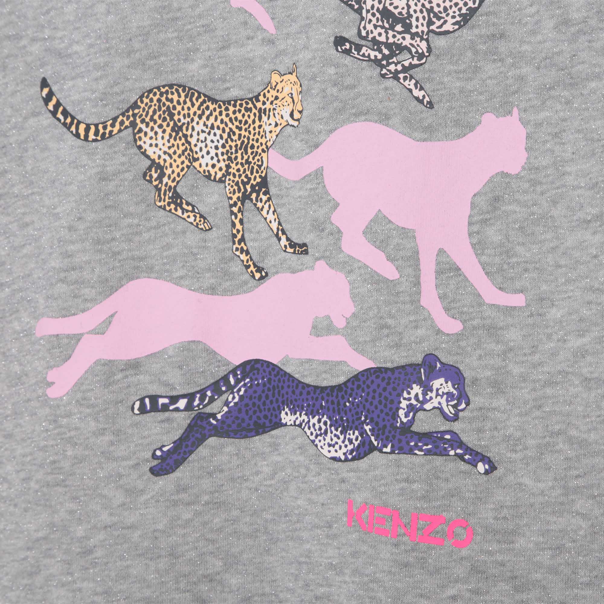 Girls Pink Cheetah Printed Dress