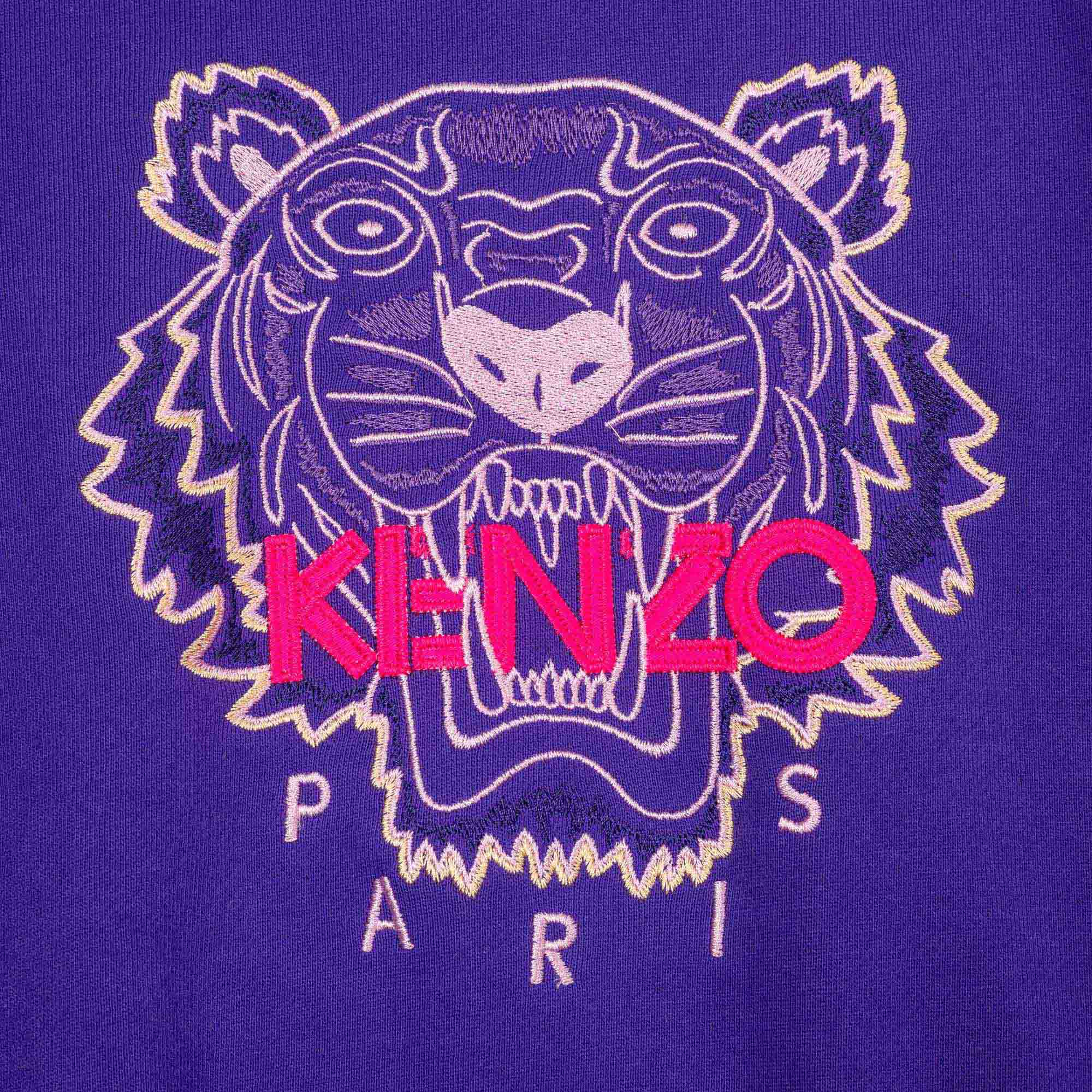 Girls Purple Tiger Cotton Dress
