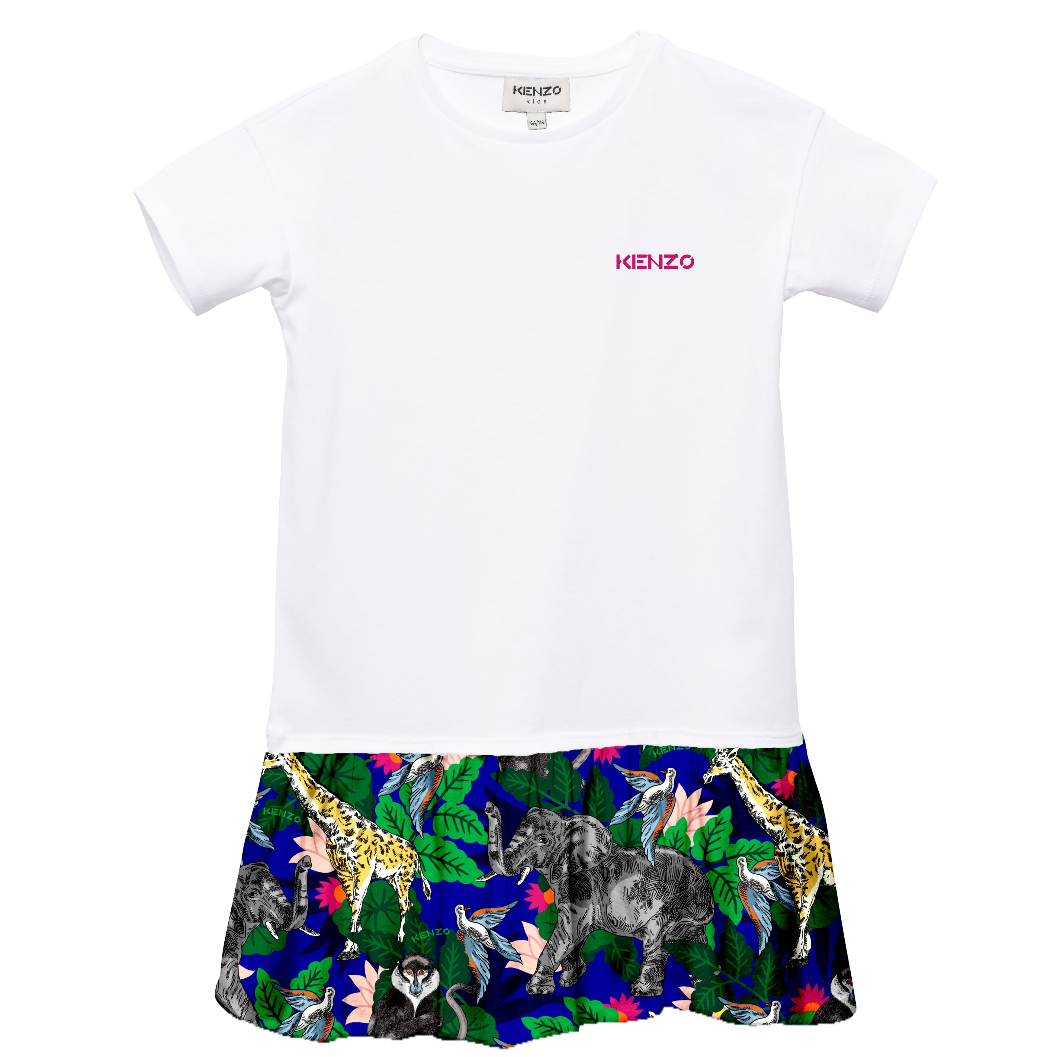 Girls Navy Tiger Dress Set